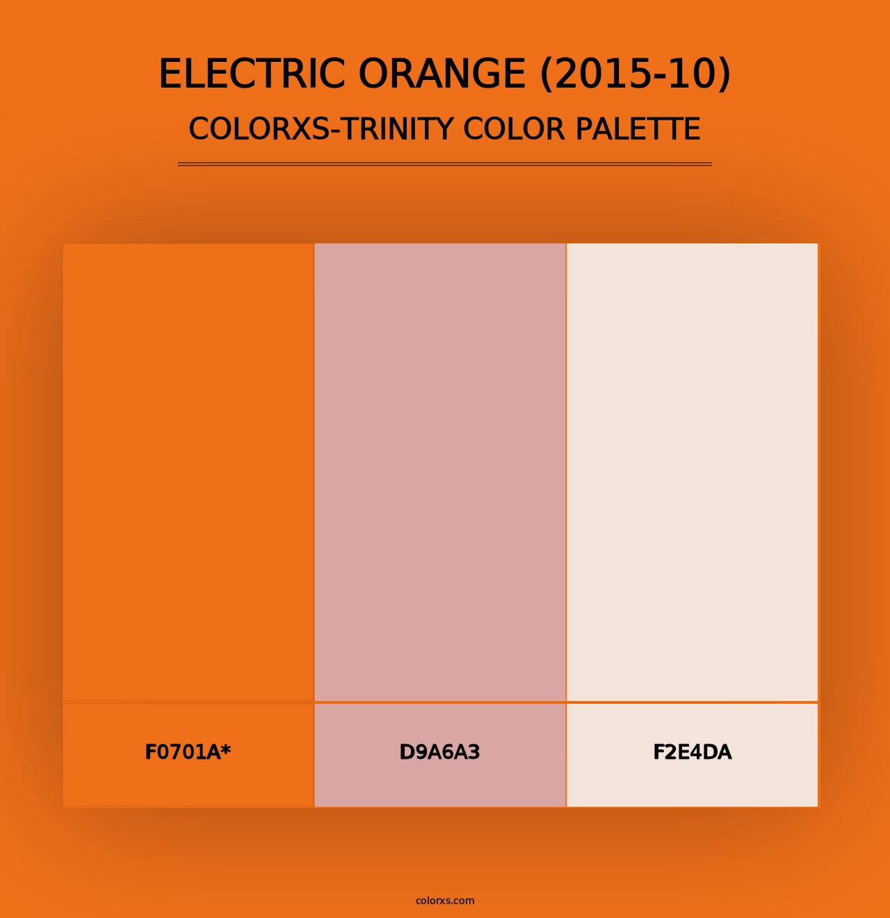 Electric Orange (2015-10) - Colorxs Trinity Palette