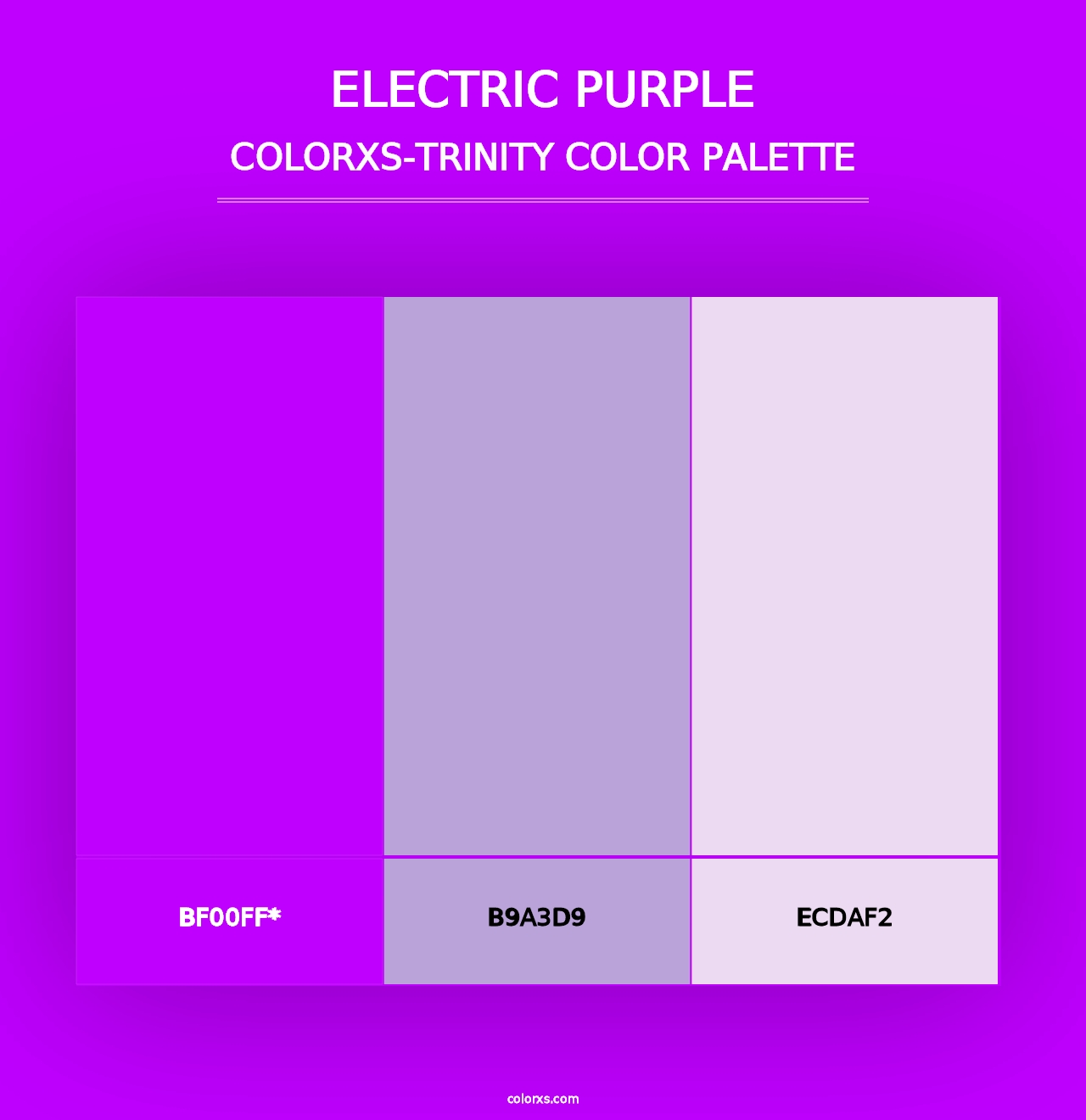 Electric Purple - Colorxs Trinity Palette