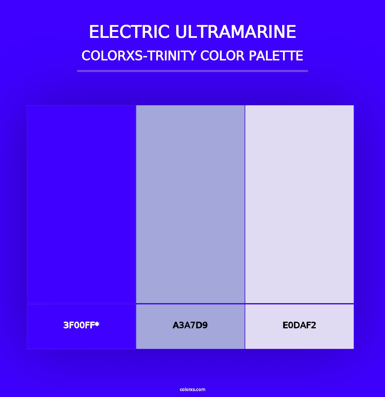 Electric Ultramarine - Colorxs Trinity Palette