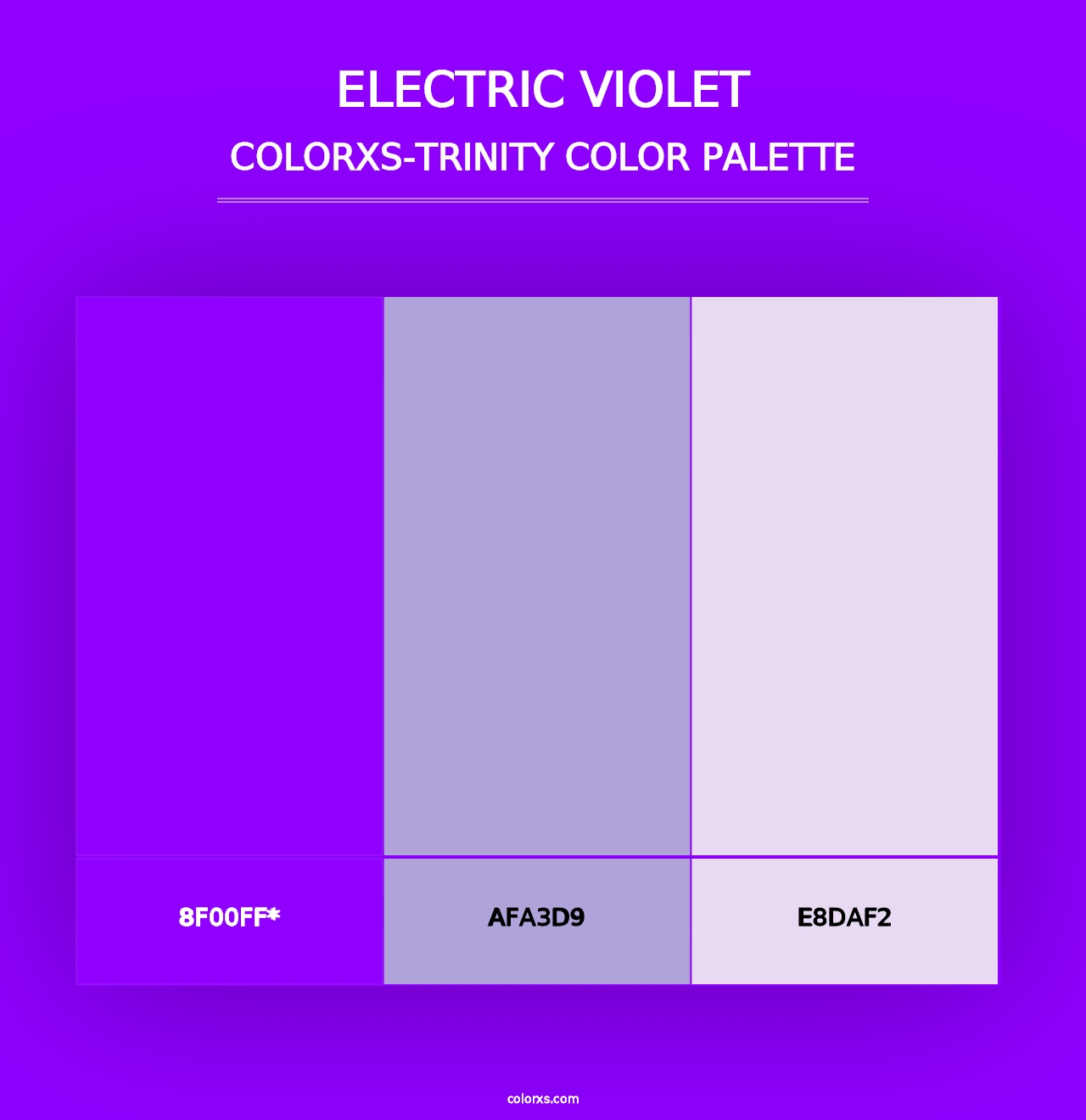 Electric Violet - Colorxs Trinity Palette