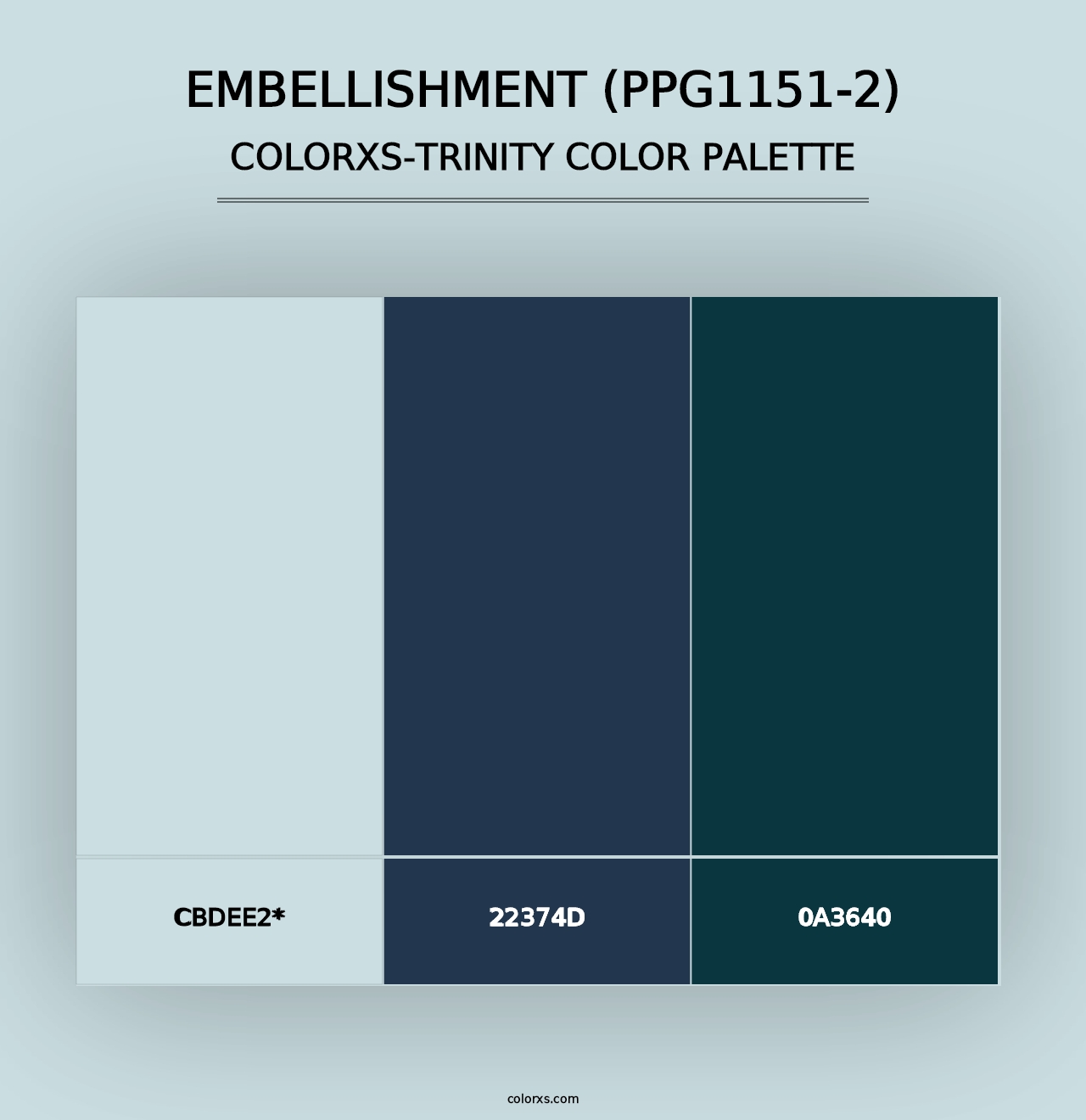 Embellishment (PPG1151-2) - Colorxs Trinity Palette