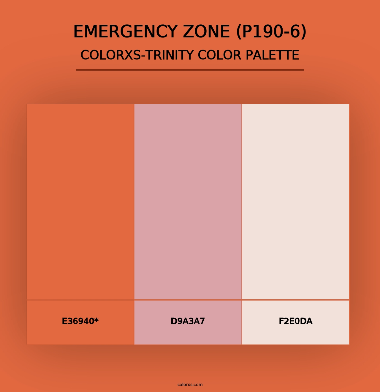 Emergency Zone (P190-6) - Colorxs Trinity Palette