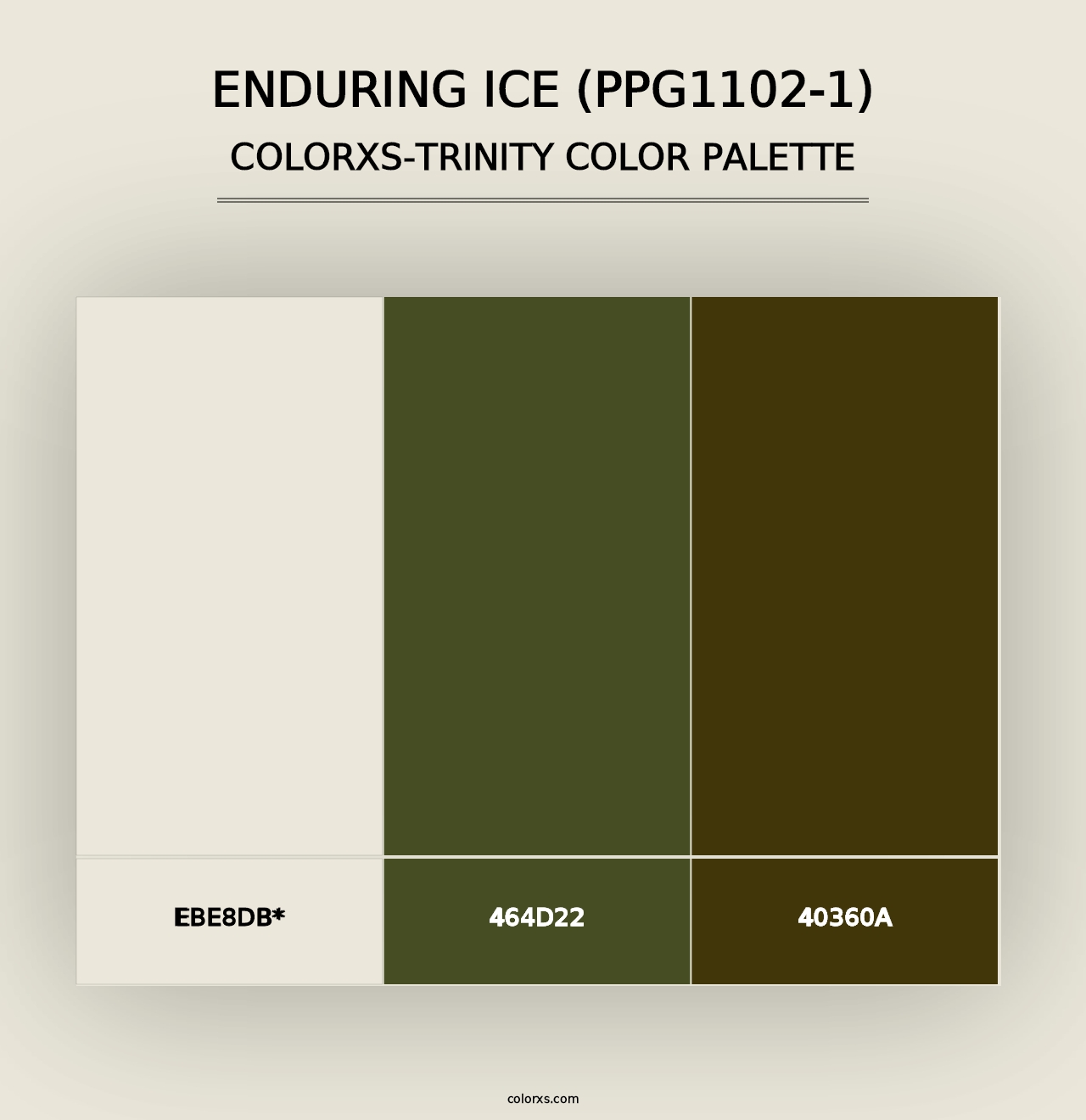 Enduring Ice (PPG1102-1) - Colorxs Trinity Palette