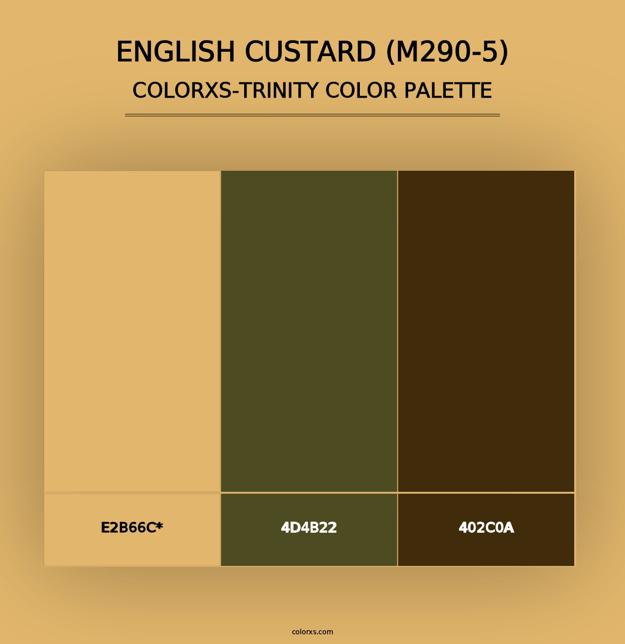 English Custard (M290-5) - Colorxs Trinity Palette