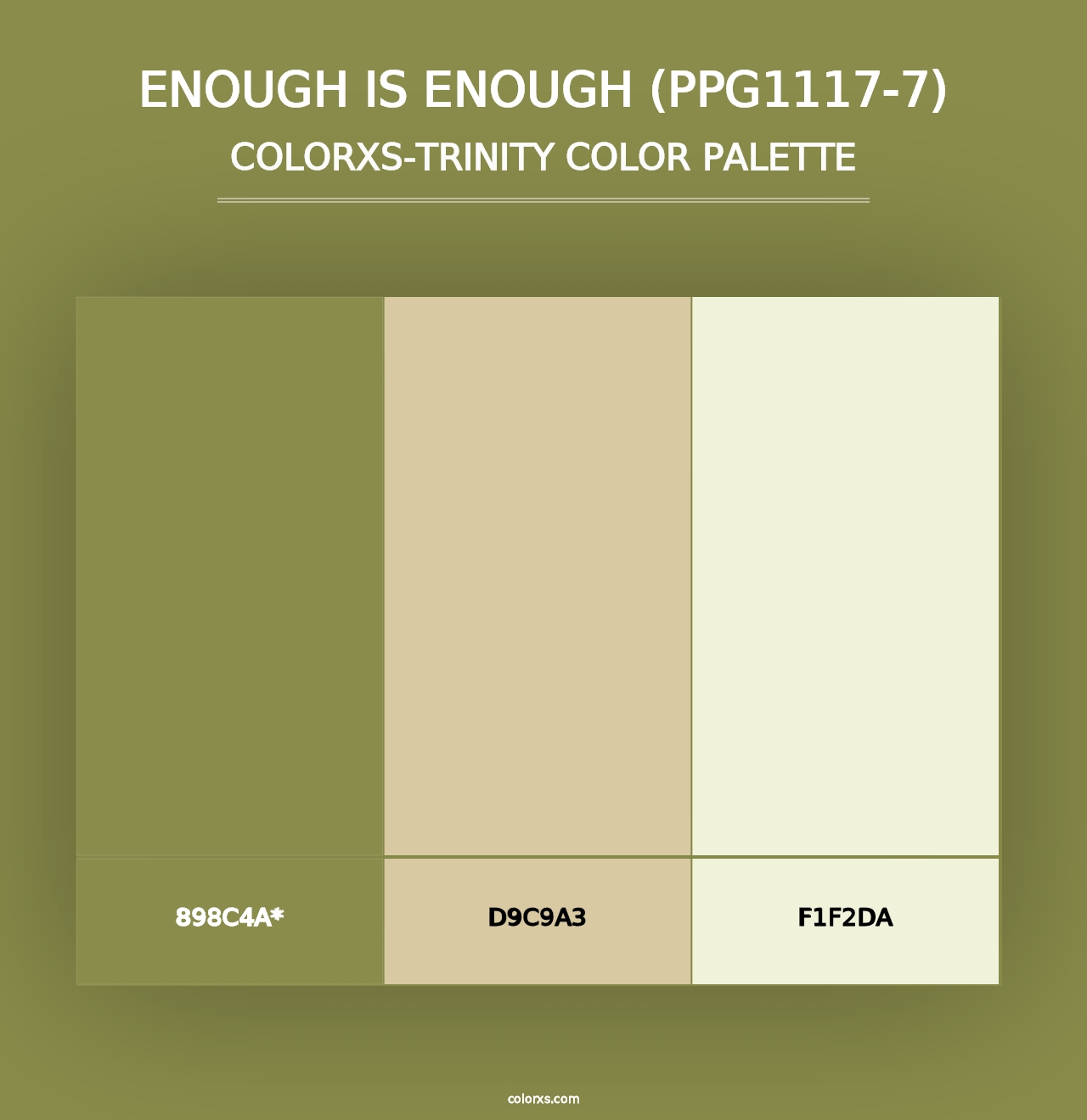 Enough Is Enough (PPG1117-7) - Colorxs Trinity Palette