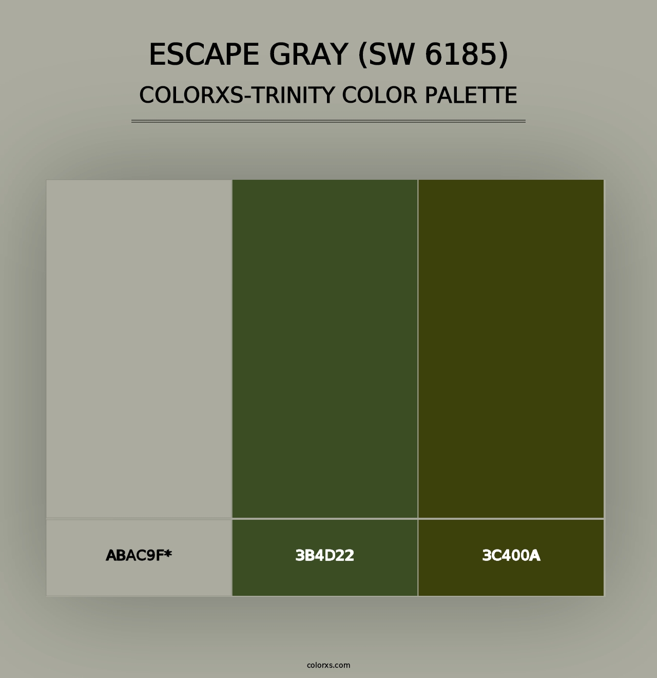 Escape Gray (SW 6185) - Colorxs Trinity Palette