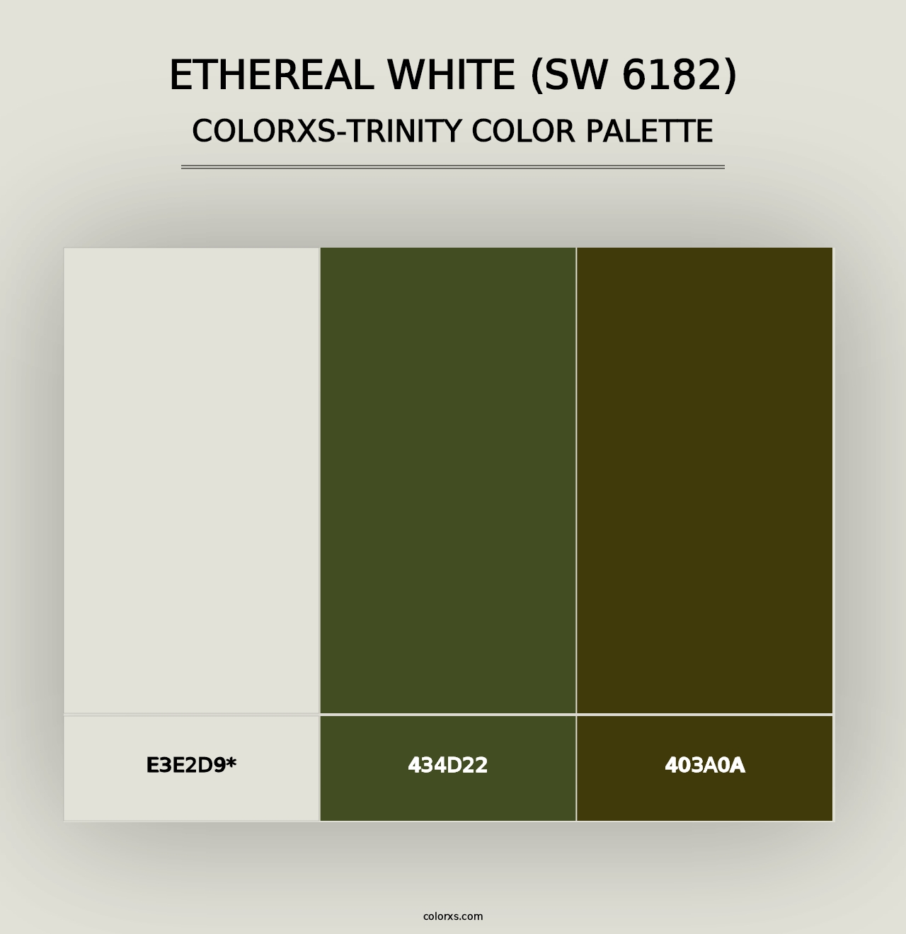 Ethereal White (SW 6182) - Colorxs Trinity Palette