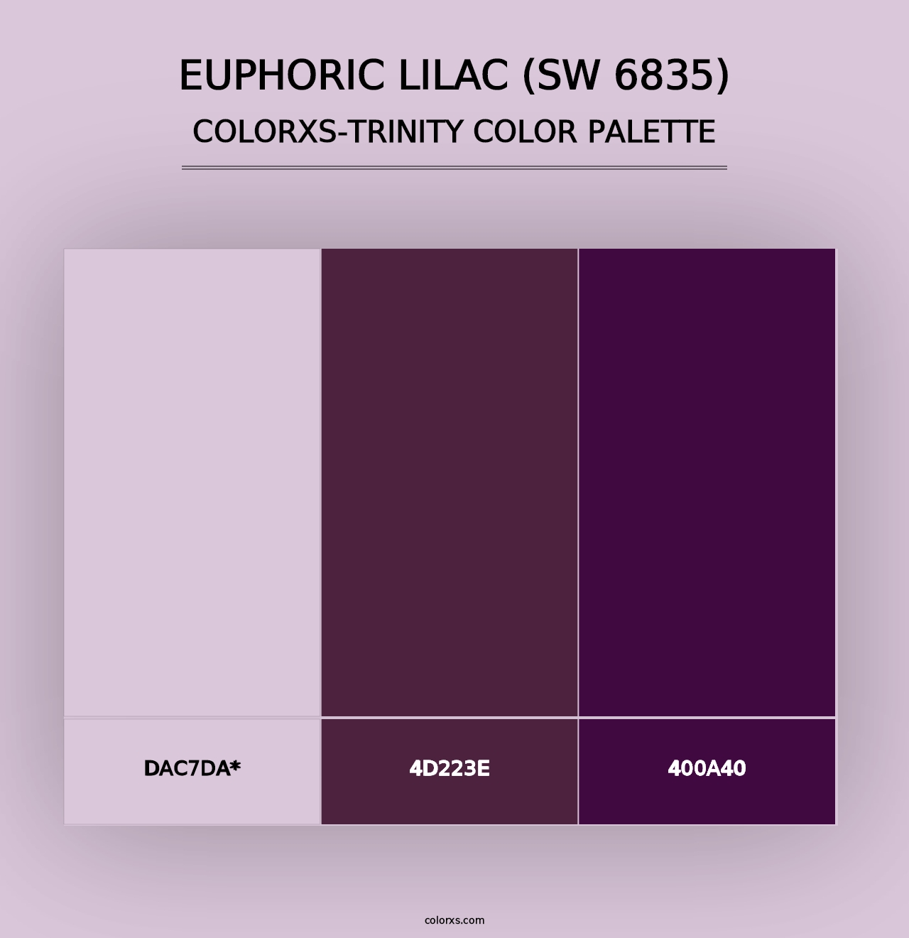 Euphoric Lilac (SW 6835) - Colorxs Trinity Palette