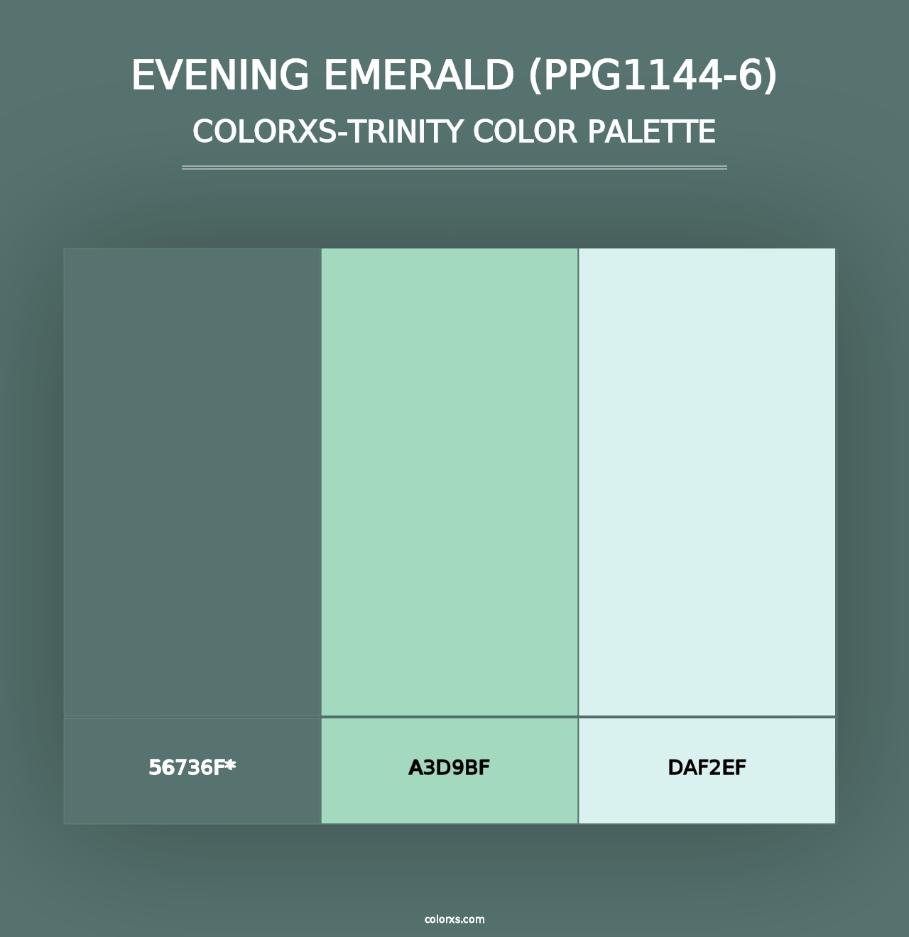 Evening Emerald (PPG1144-6) - Colorxs Trinity Palette