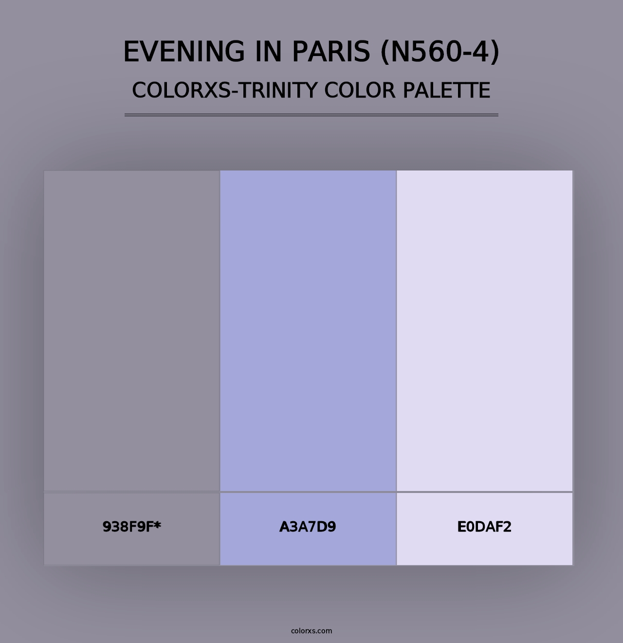 Evening In Paris (N560-4) - Colorxs Trinity Palette