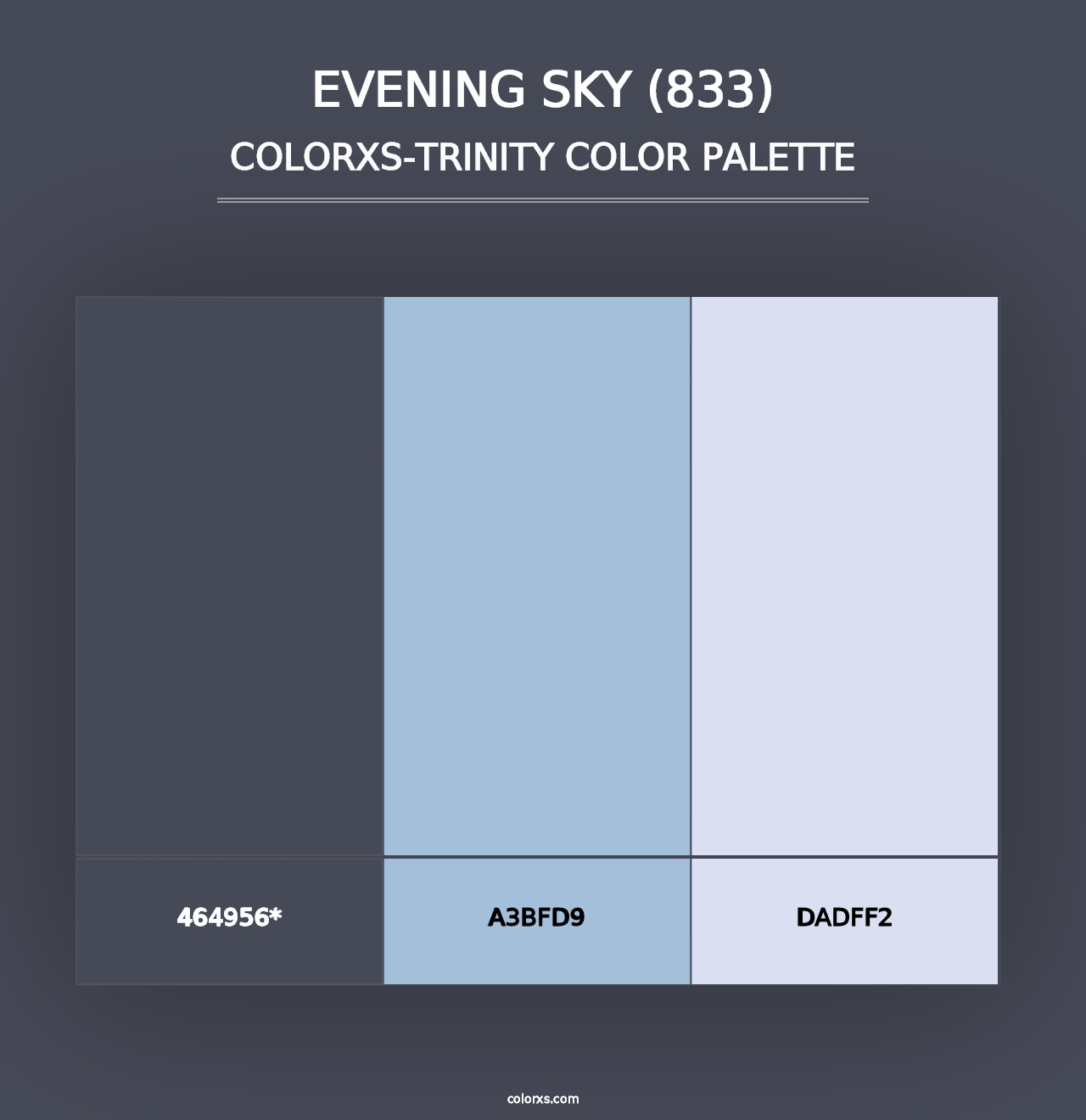 Evening Sky (833) - Colorxs Trinity Palette