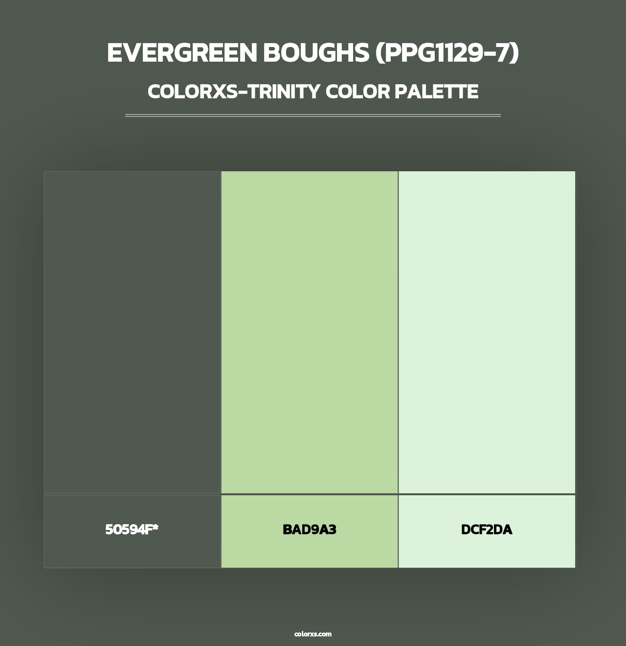 Evergreen Boughs (PPG1129-7) - Colorxs Trinity Palette