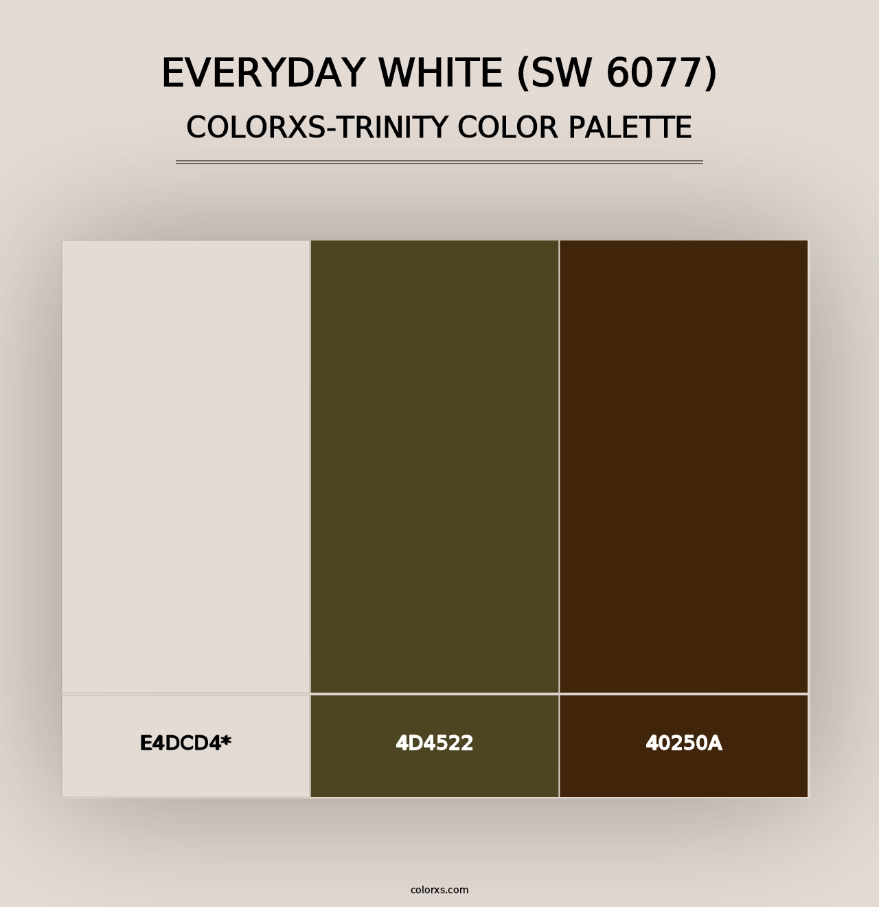 Everyday White (SW 6077) - Colorxs Trinity Palette