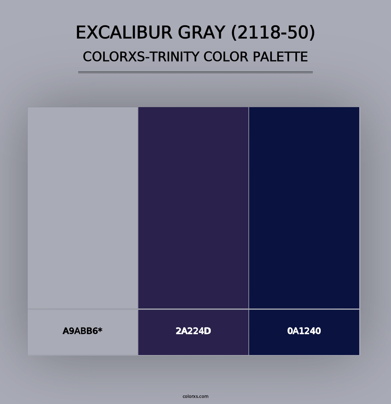 Excalibur Gray (2118-50) - Colorxs Trinity Palette