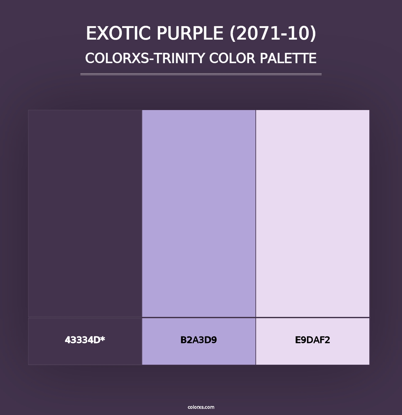 Exotic Purple (2071-10) - Colorxs Trinity Palette