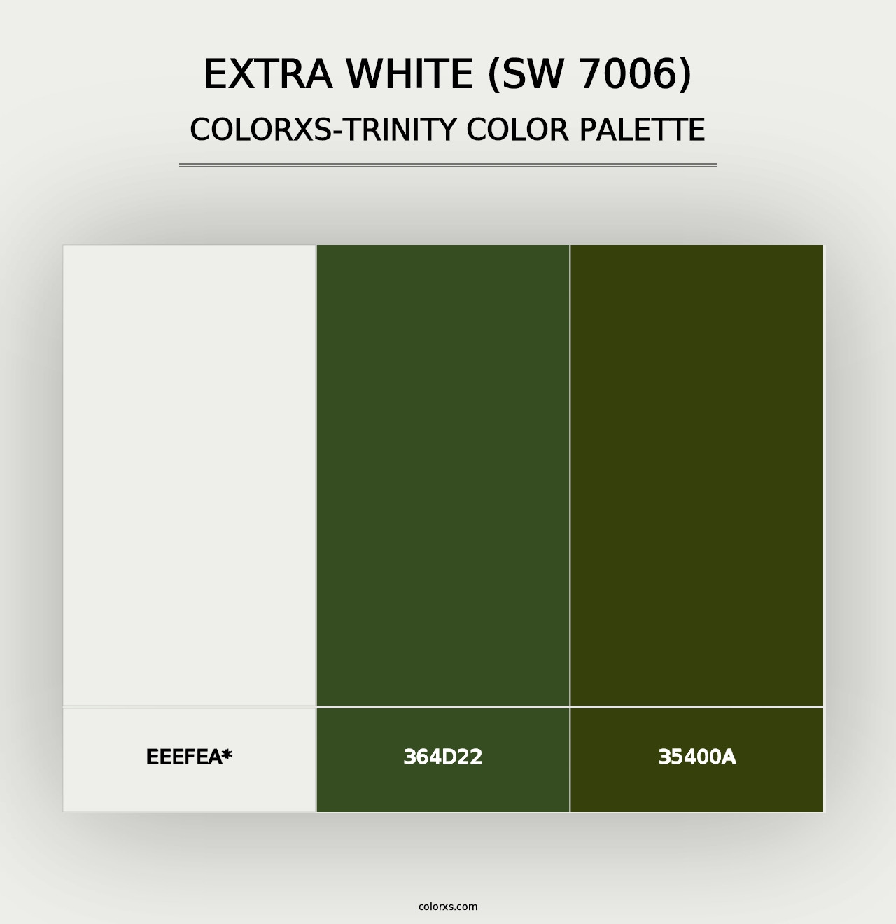 Extra White (SW 7006) - Colorxs Trinity Palette