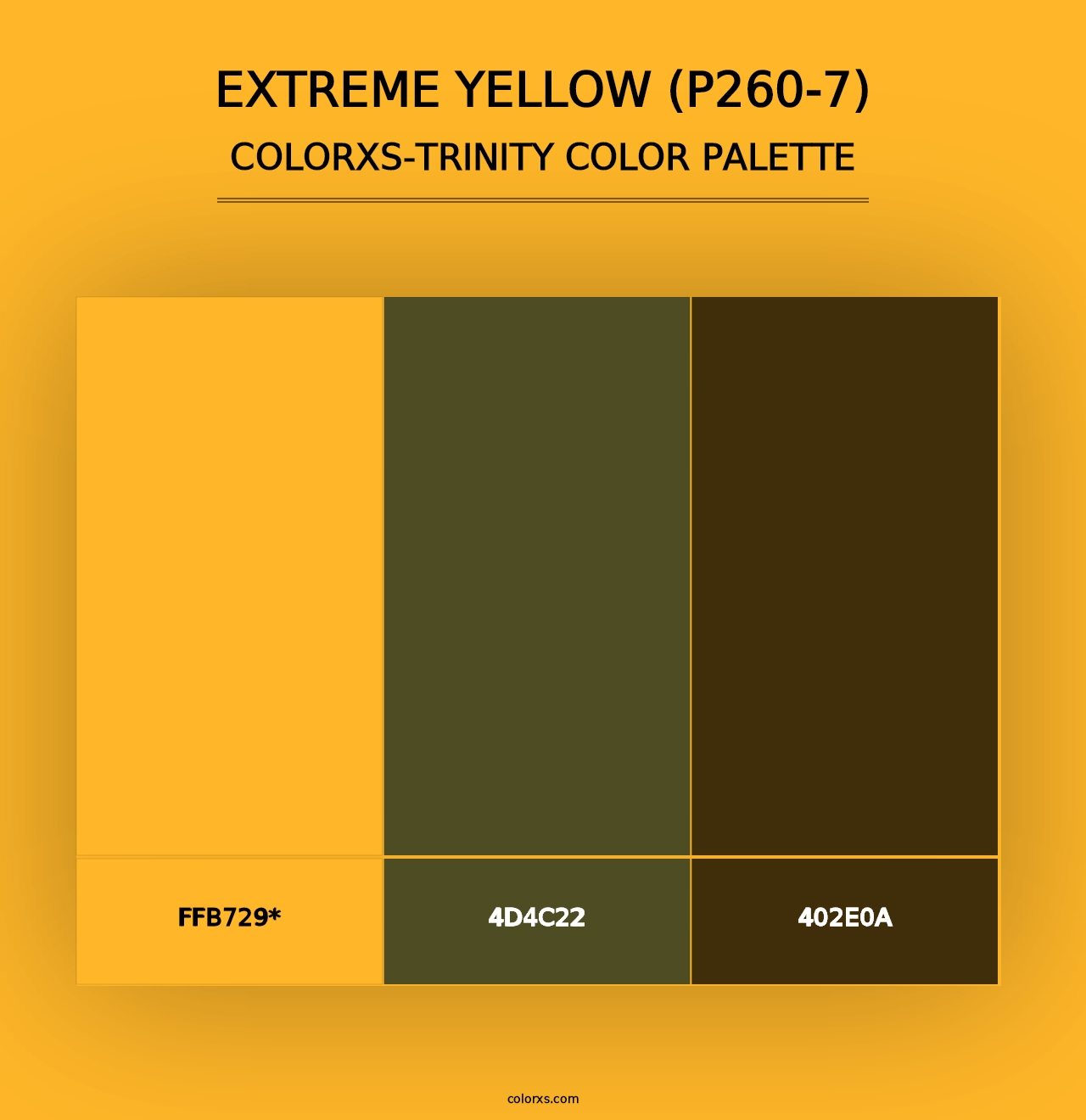 Extreme Yellow (P260-7) - Colorxs Trinity Palette