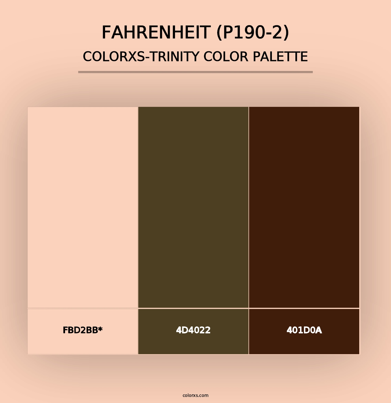 Fahrenheit (P190-2) - Colorxs Trinity Palette