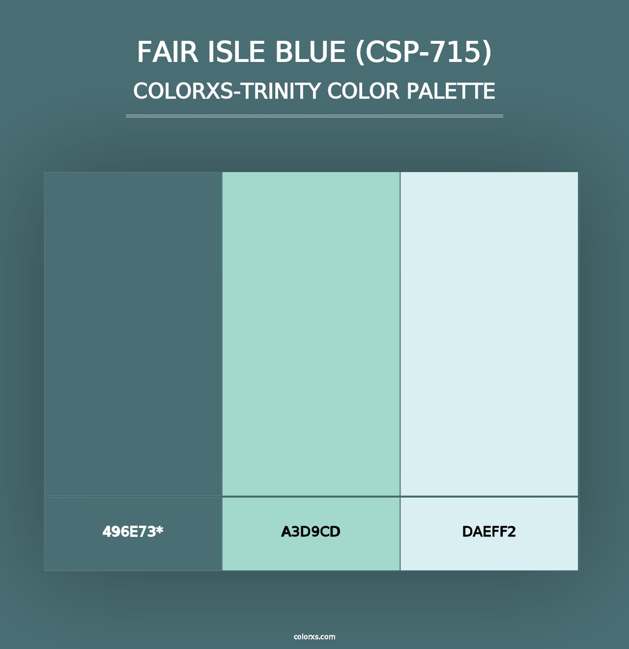 Fair Isle Blue (CSP-715) - Colorxs Trinity Palette