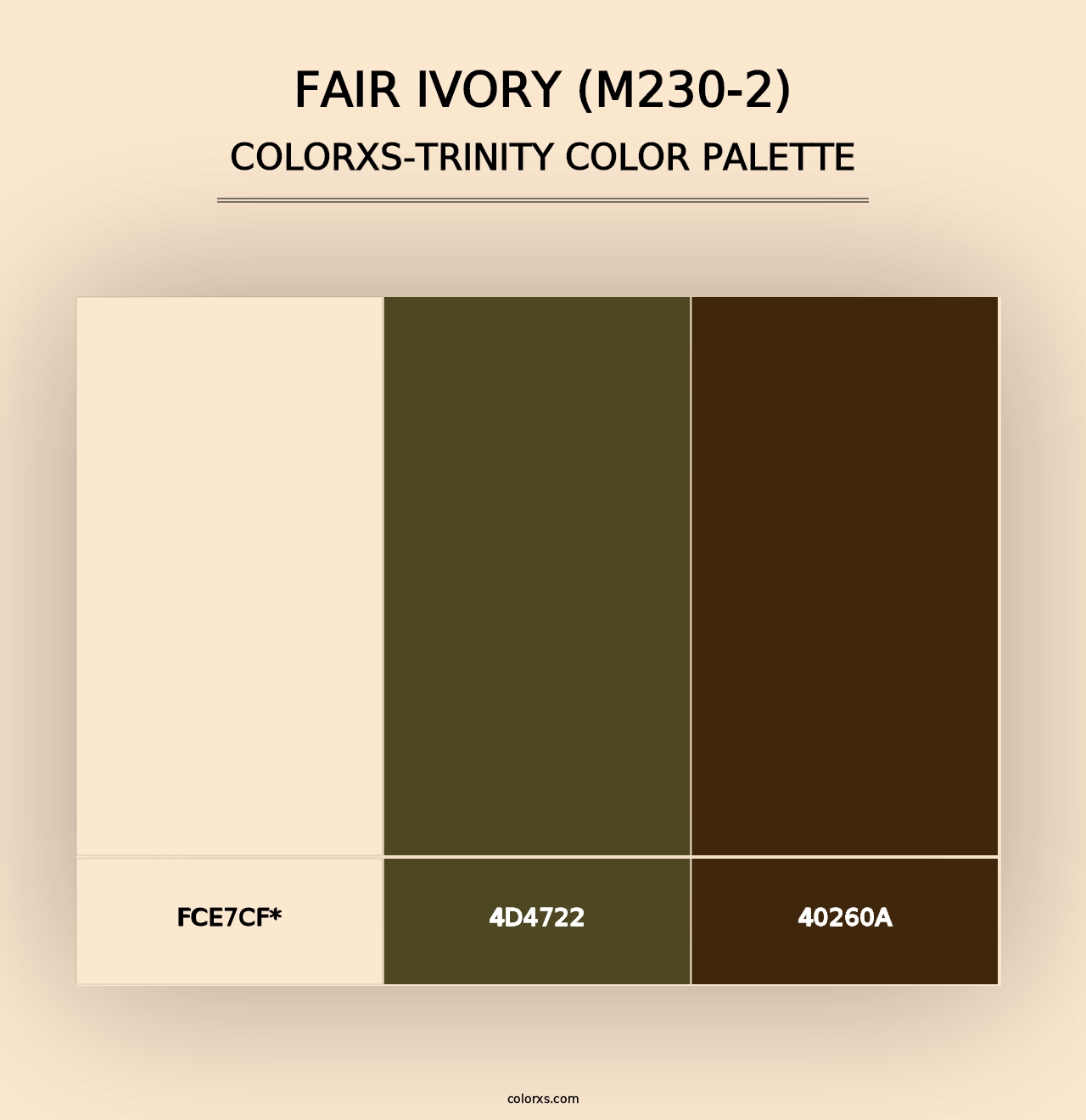 Fair Ivory (M230-2) - Colorxs Trinity Palette