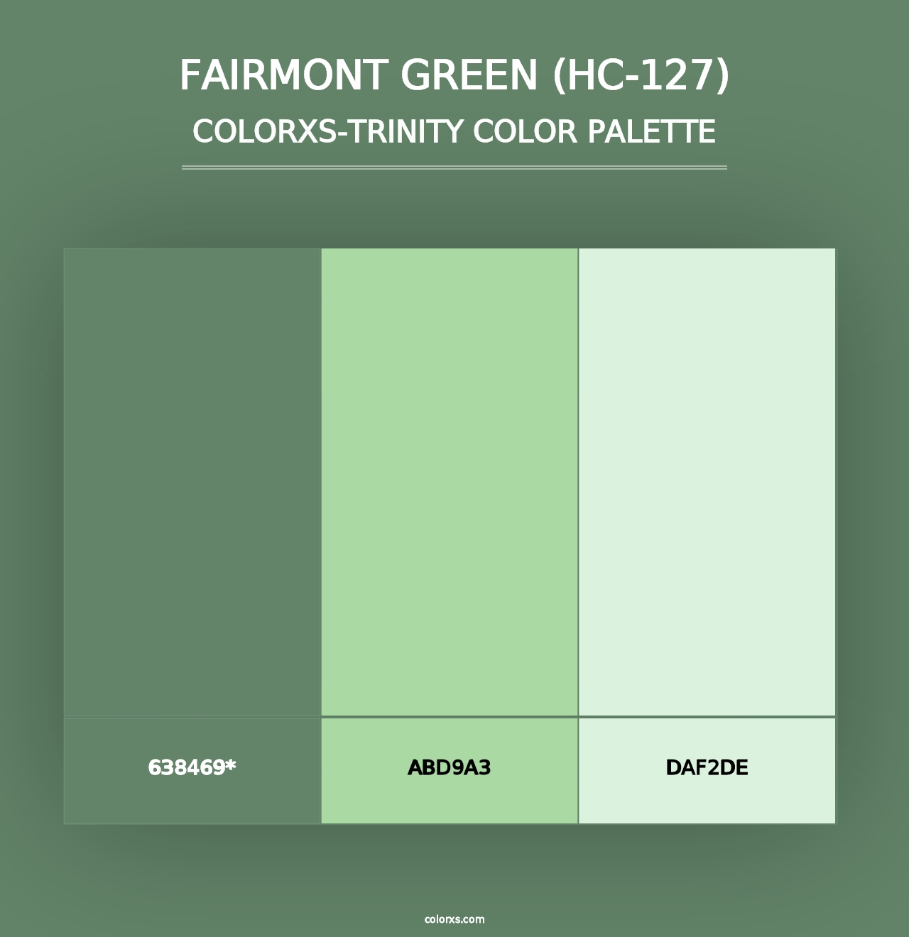 Fairmont Green (HC-127) - Colorxs Trinity Palette