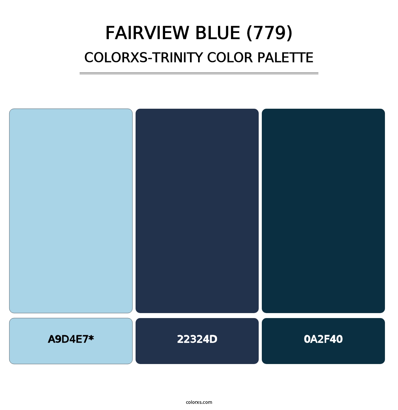 Fairview Blue (779) - Colorxs Trinity Palette