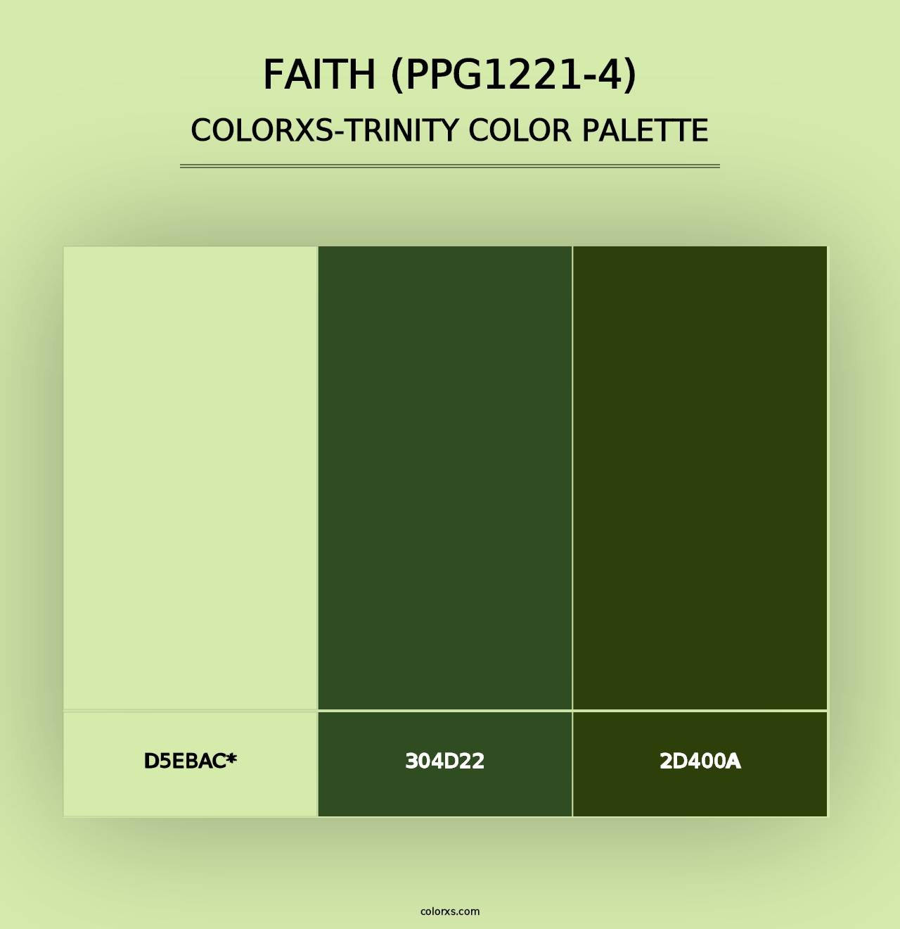 Faith (PPG1221-4) - Colorxs Trinity Palette