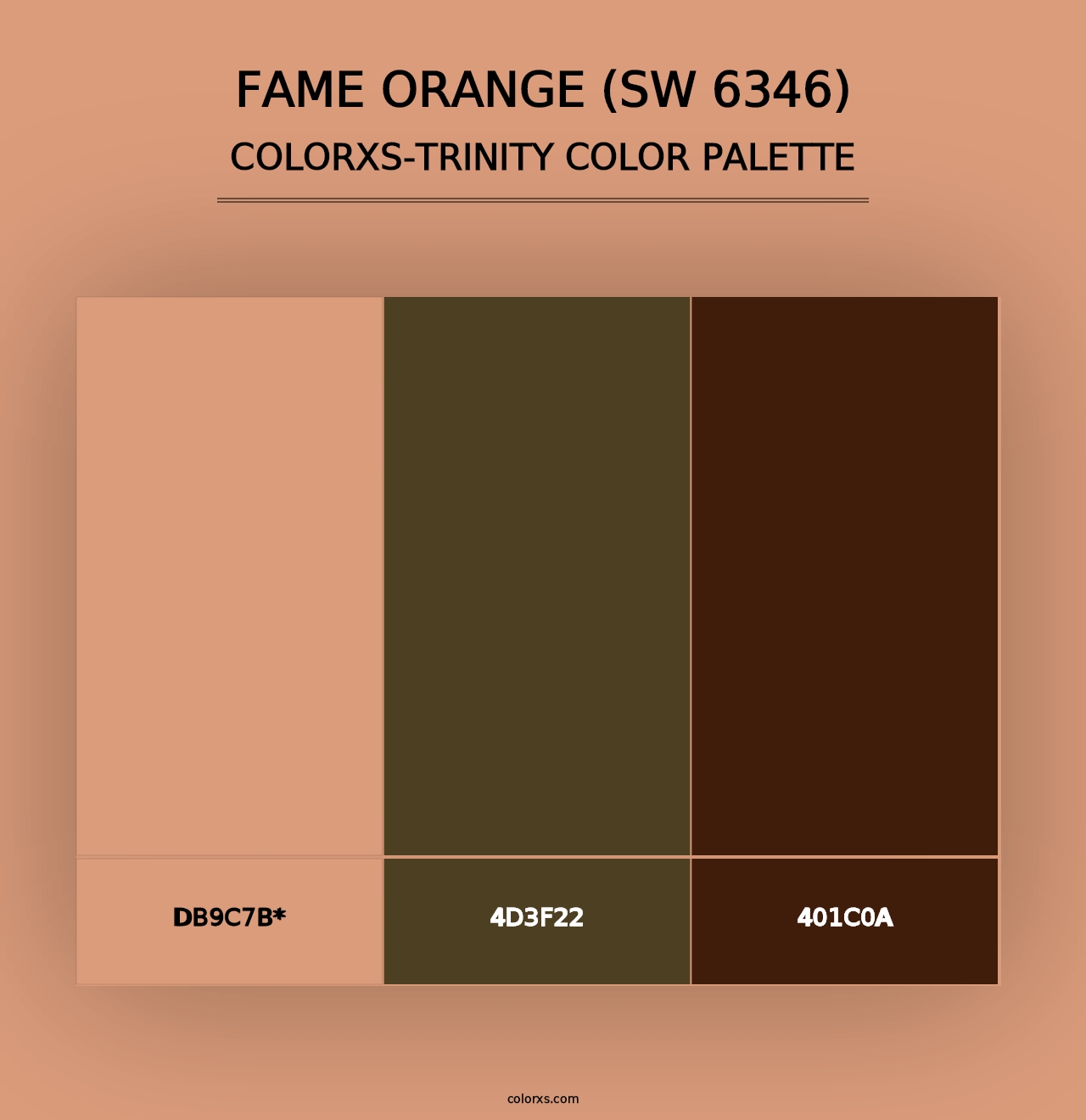 Fame Orange (SW 6346) - Colorxs Trinity Palette