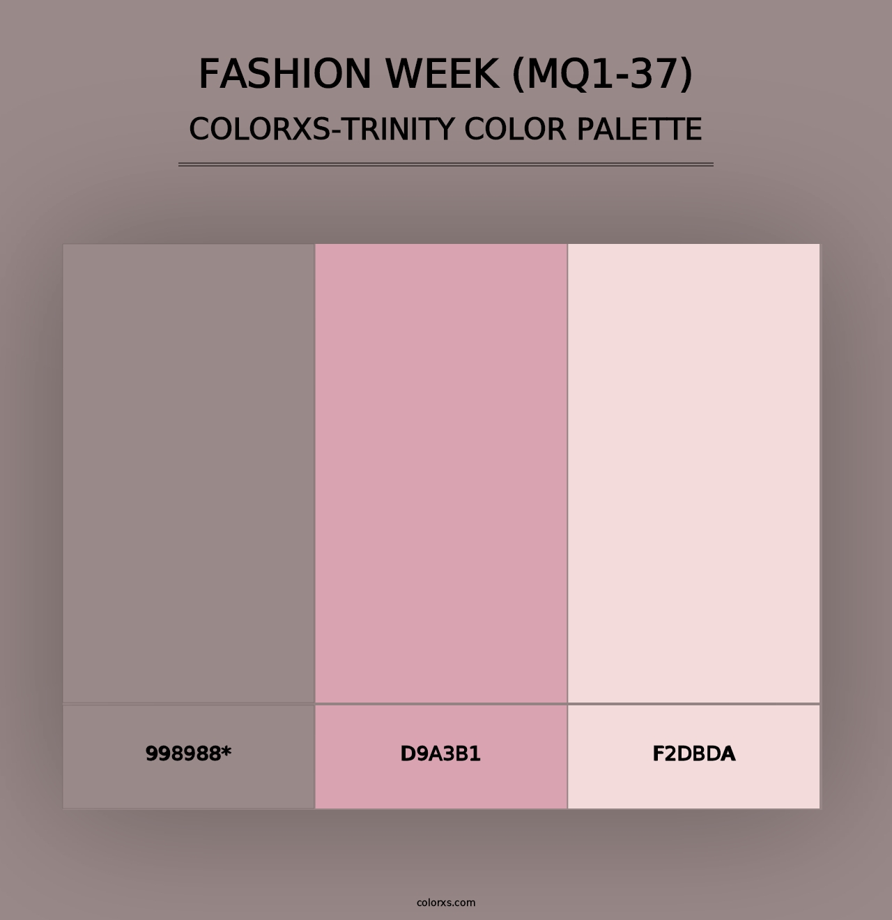 Fashion Week (MQ1-37) - Colorxs Trinity Palette