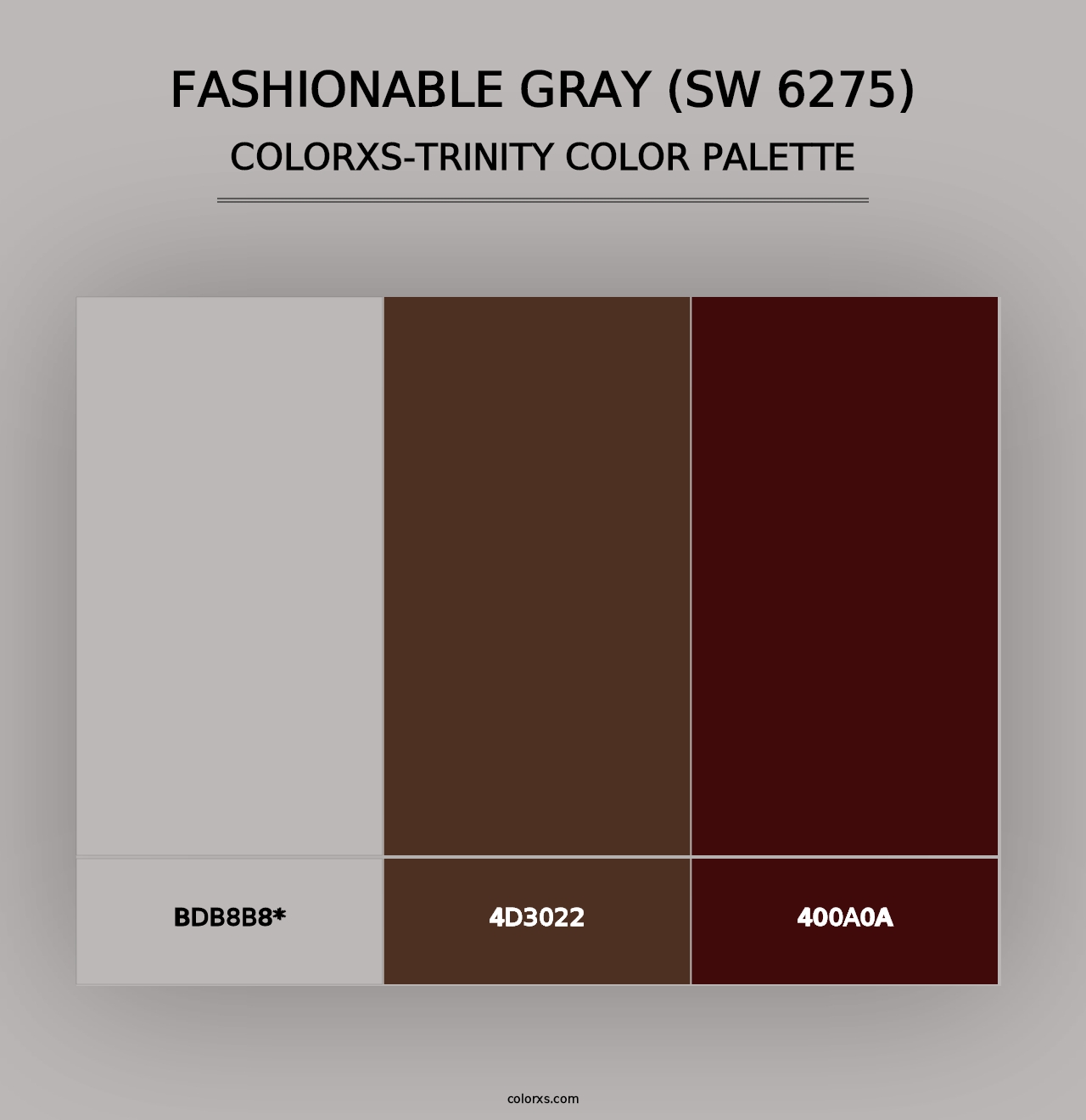 Fashionable Gray (SW 6275) - Colorxs Trinity Palette