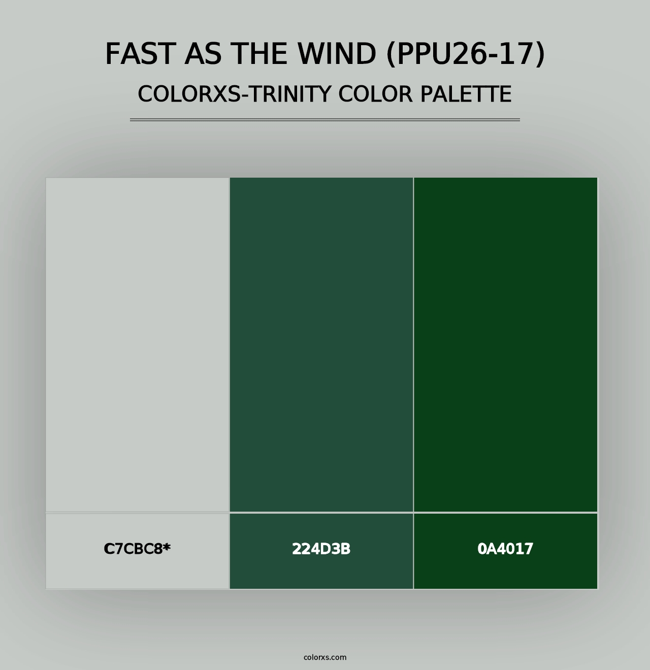 Fast As The Wind (PPU26-17) - Colorxs Trinity Palette