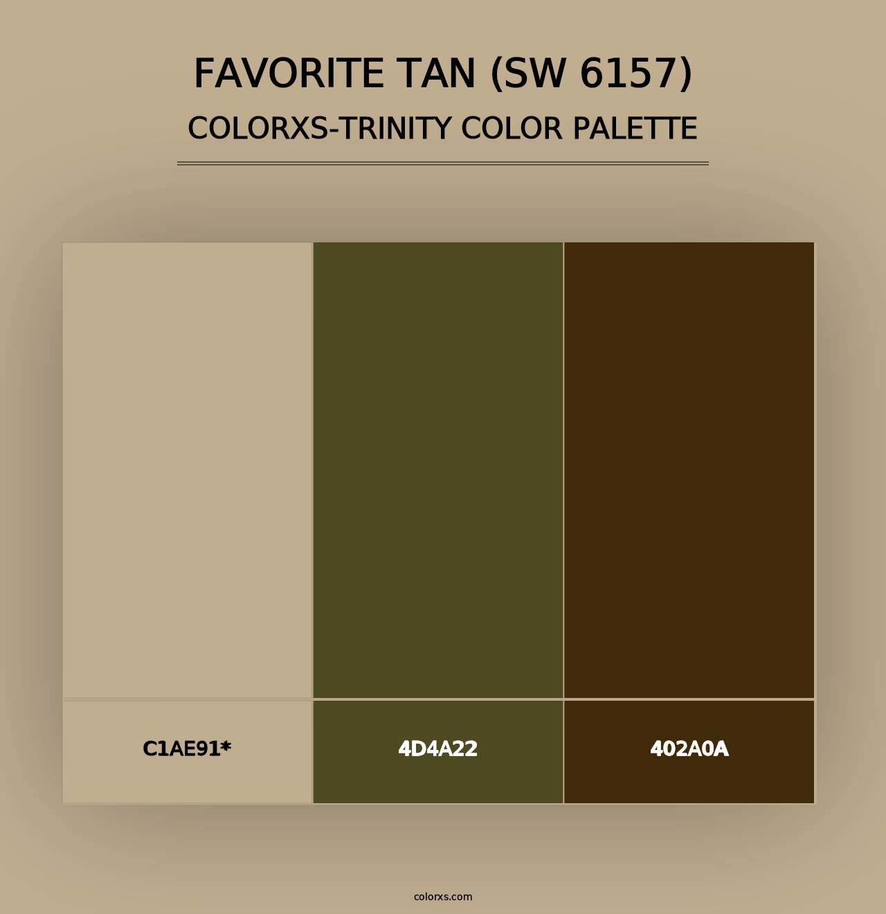 Favorite Tan (SW 6157) - Colorxs Trinity Palette