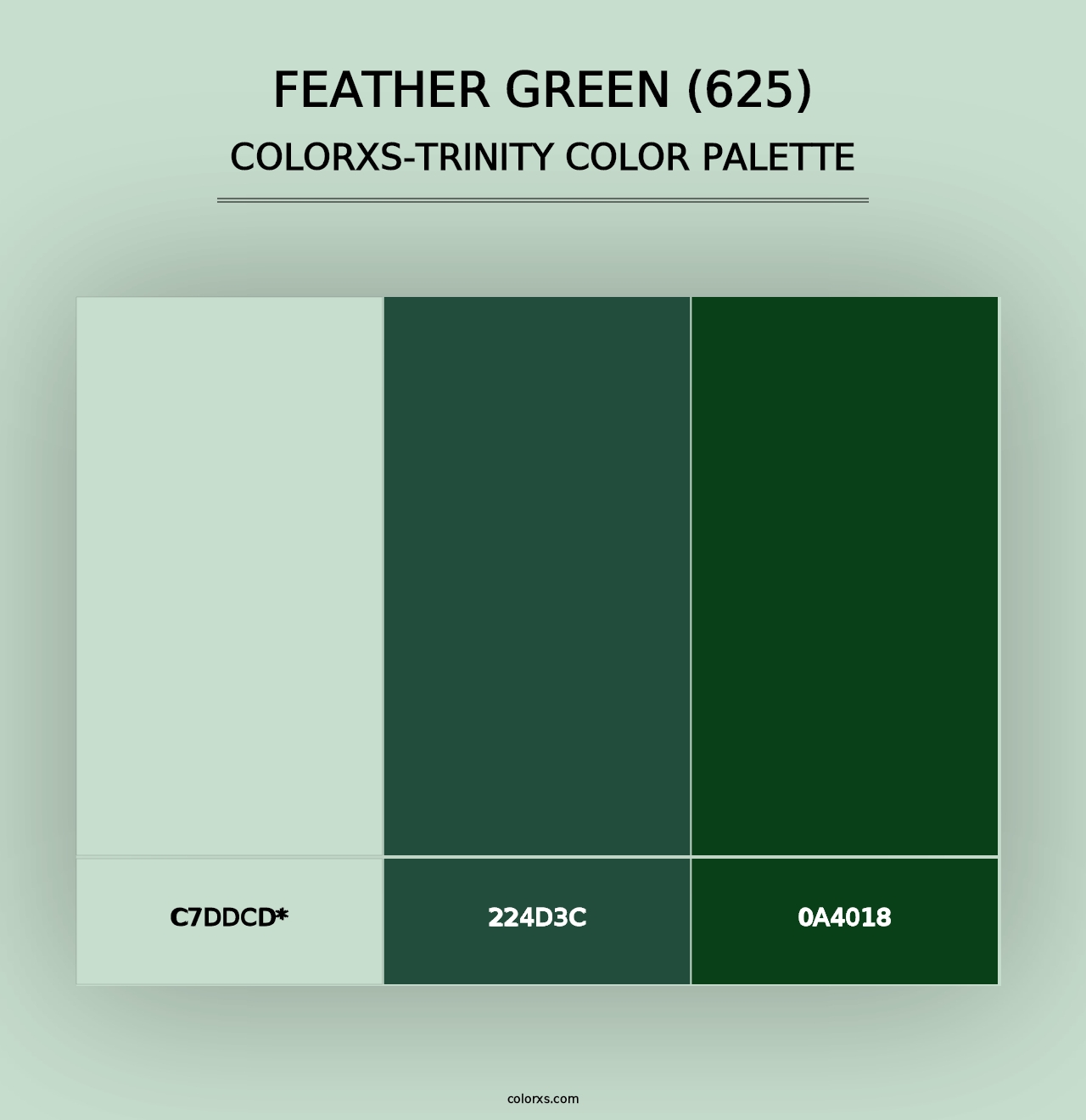 Feather Green (625) - Colorxs Trinity Palette