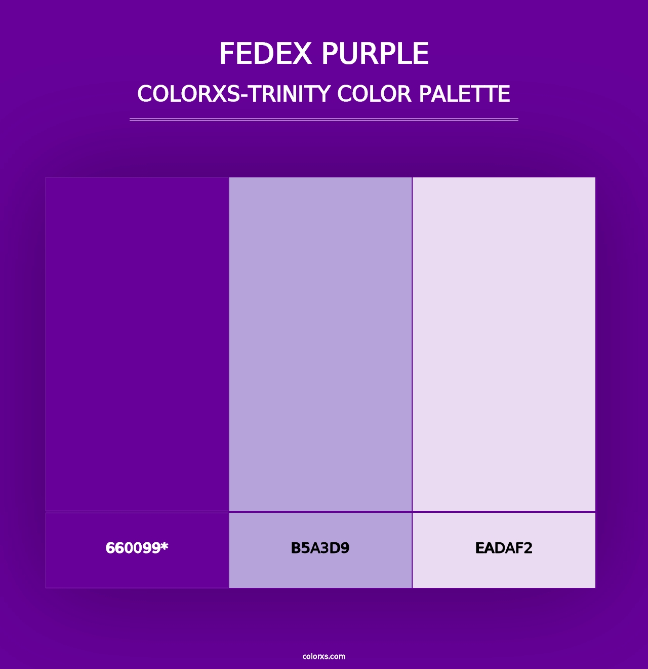 FedEx Purple - Colorxs Trinity Palette