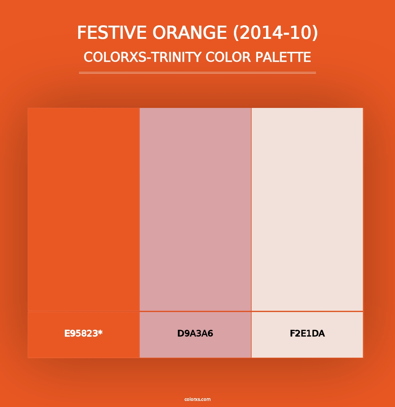 Festive Orange (2014-10) - Colorxs Trinity Palette