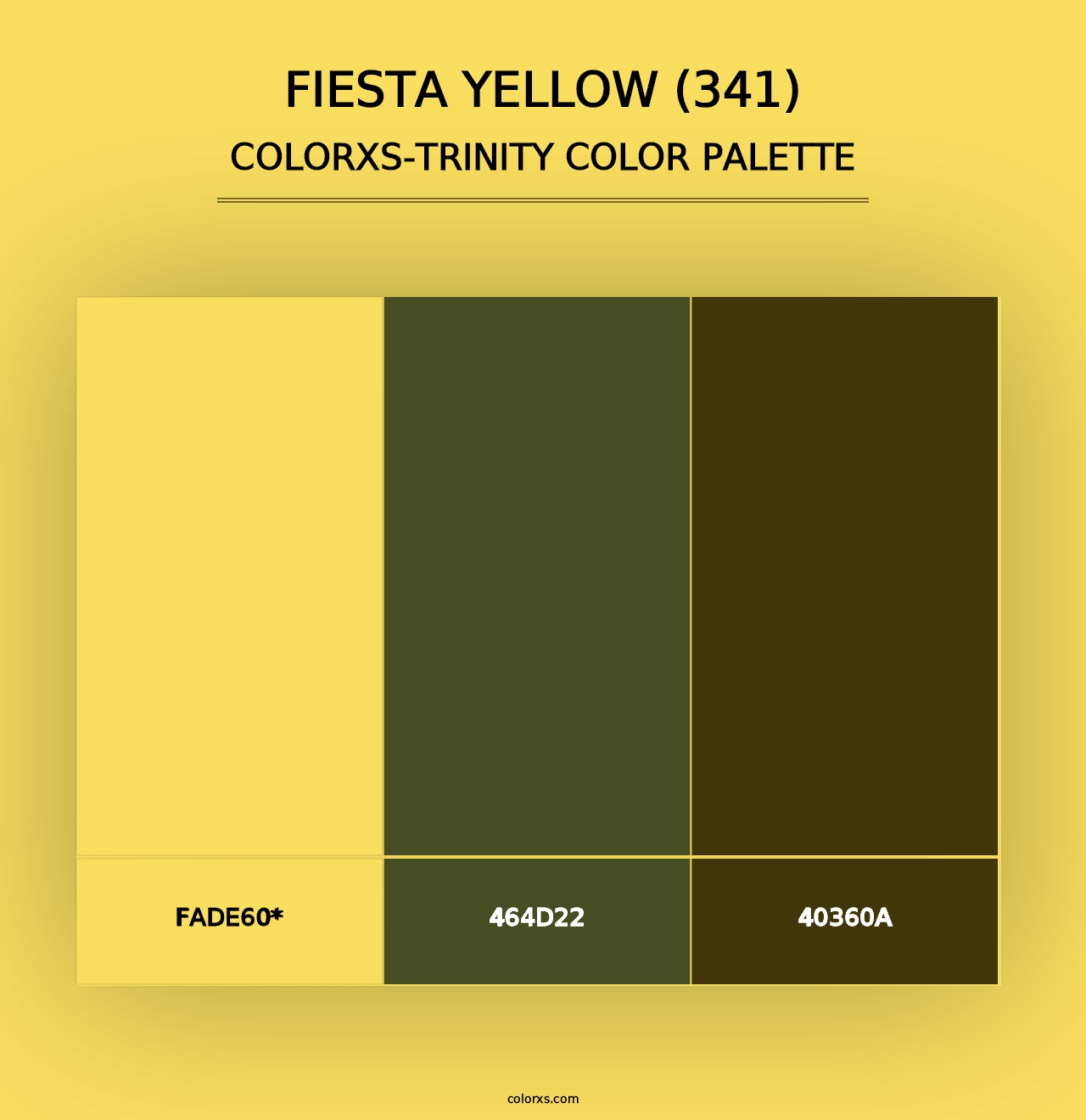 Fiesta Yellow (341) - Colorxs Trinity Palette