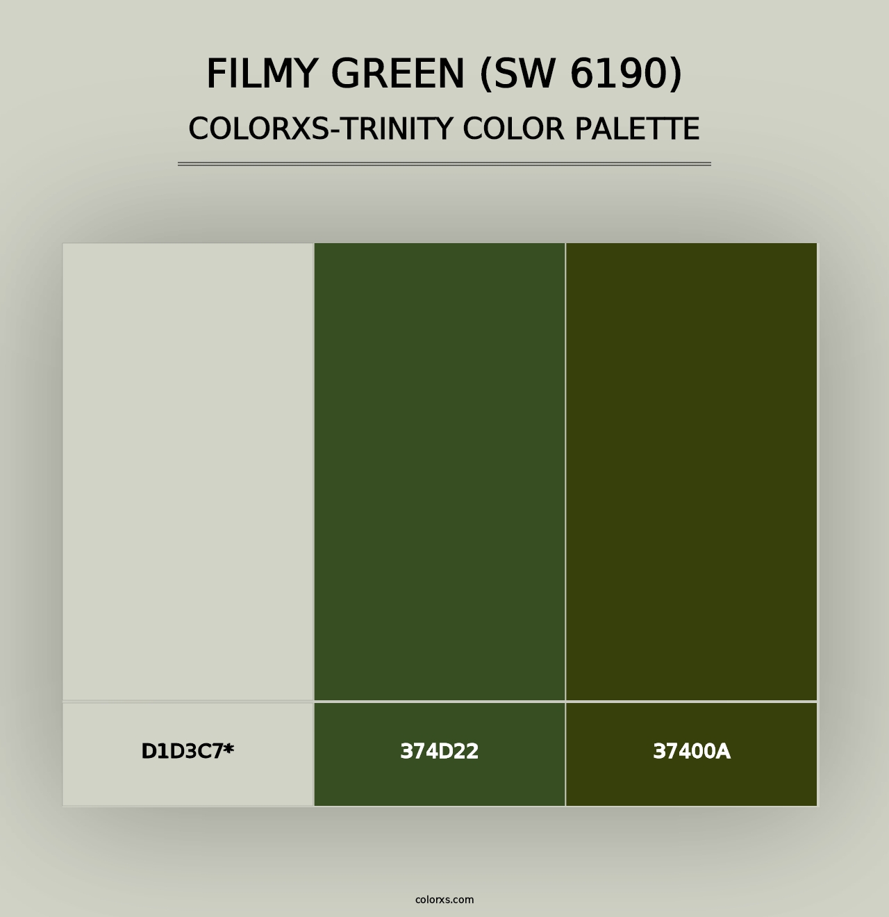 Filmy Green (SW 6190) - Colorxs Trinity Palette