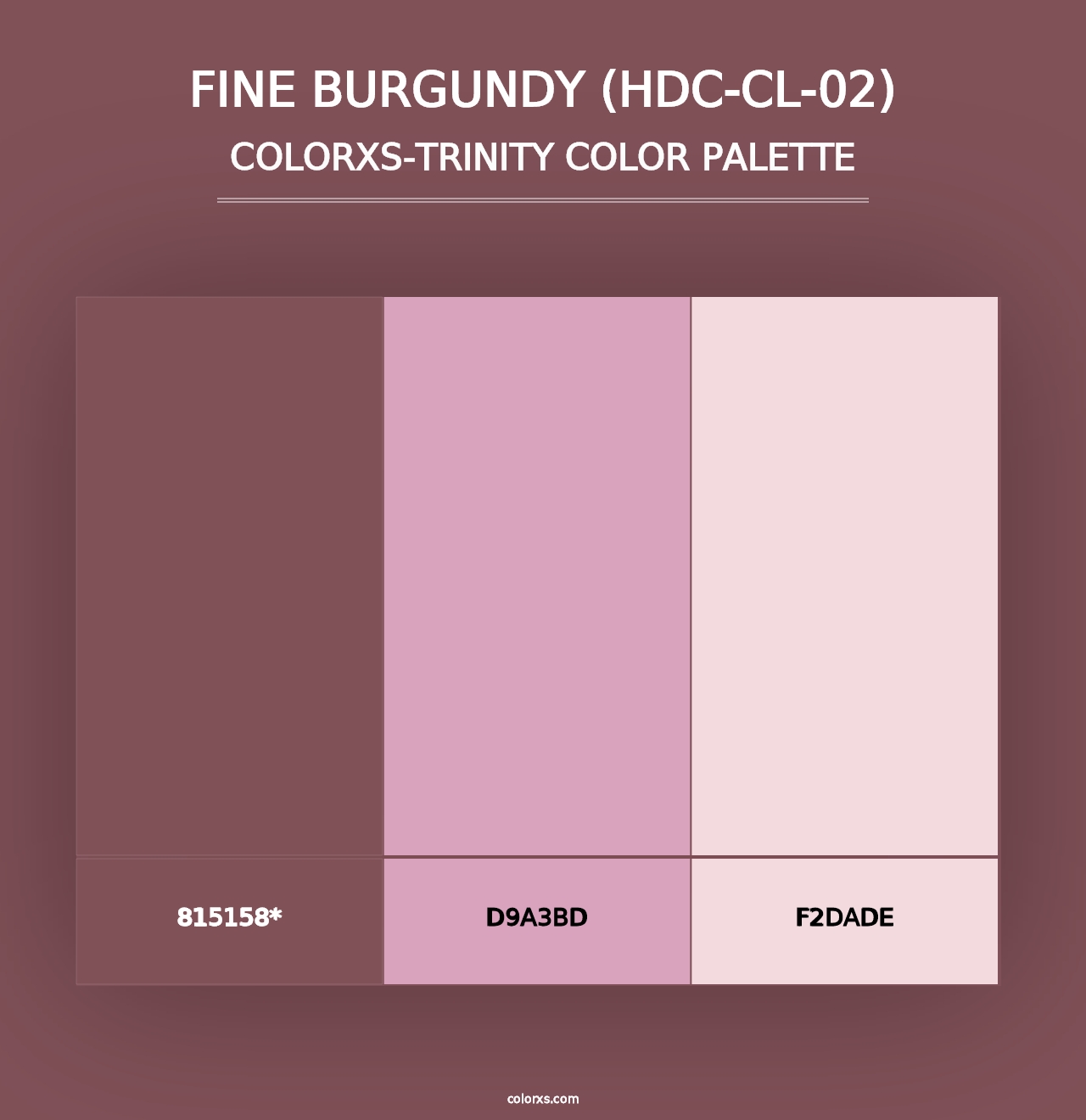 Fine Burgundy (HDC-CL-02) - Colorxs Trinity Palette