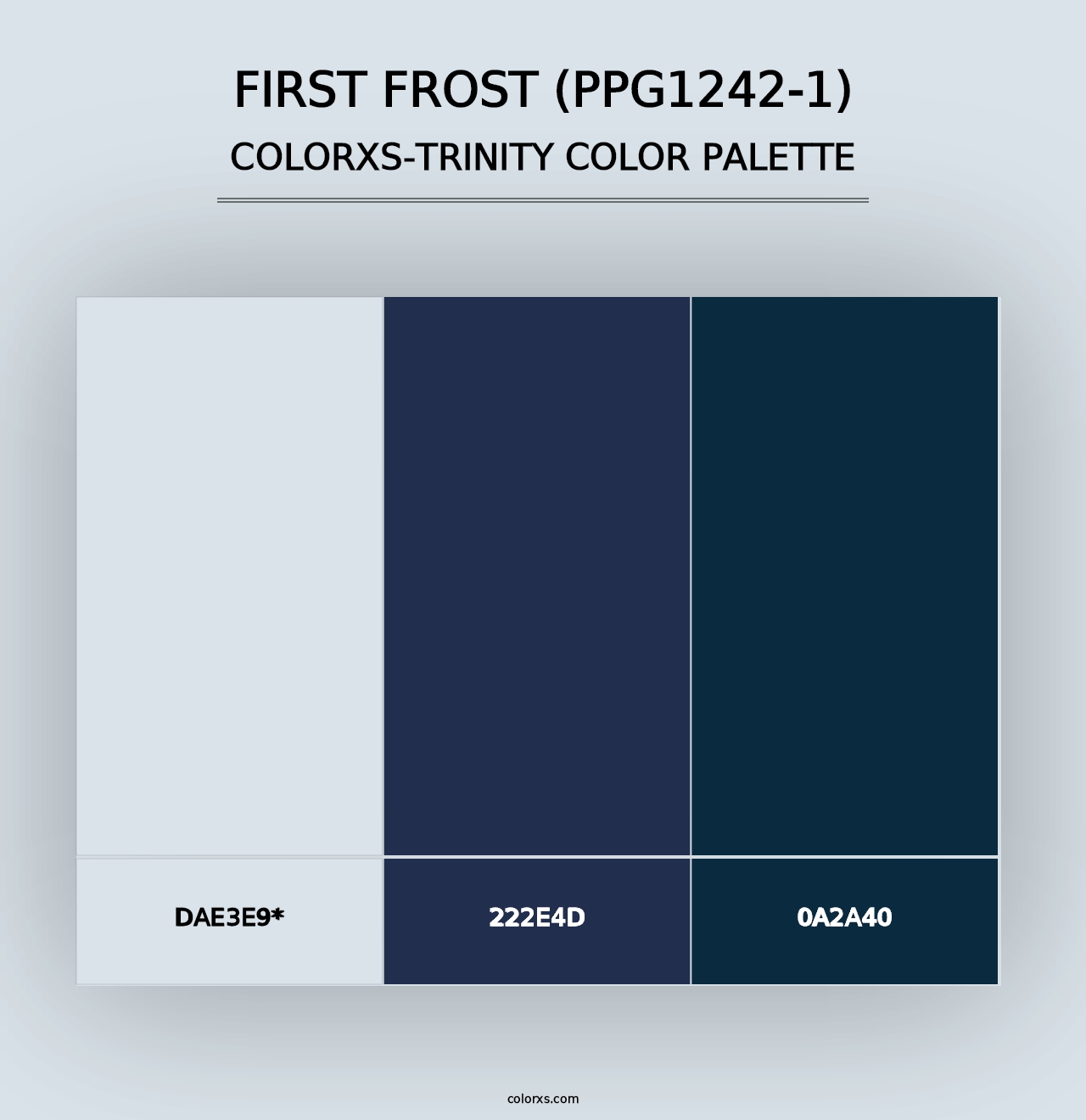 First Frost (PPG1242-1) - Colorxs Trinity Palette