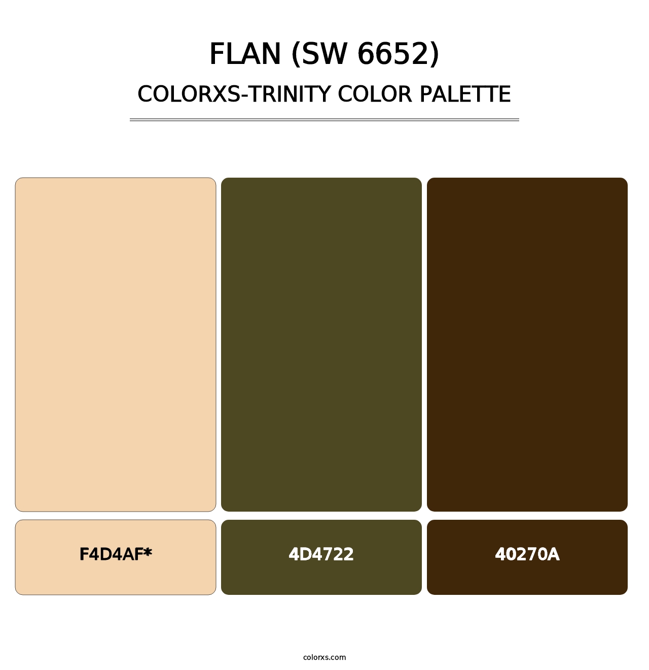 Flan (SW 6652) - Colorxs Trinity Palette