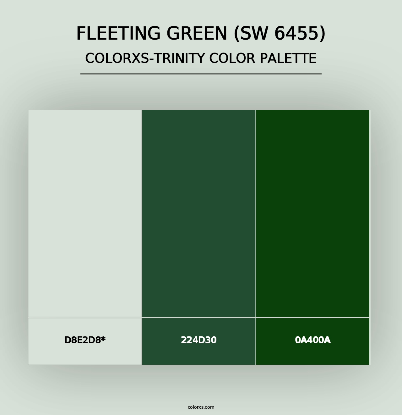 Fleeting Green (SW 6455) - Colorxs Trinity Palette