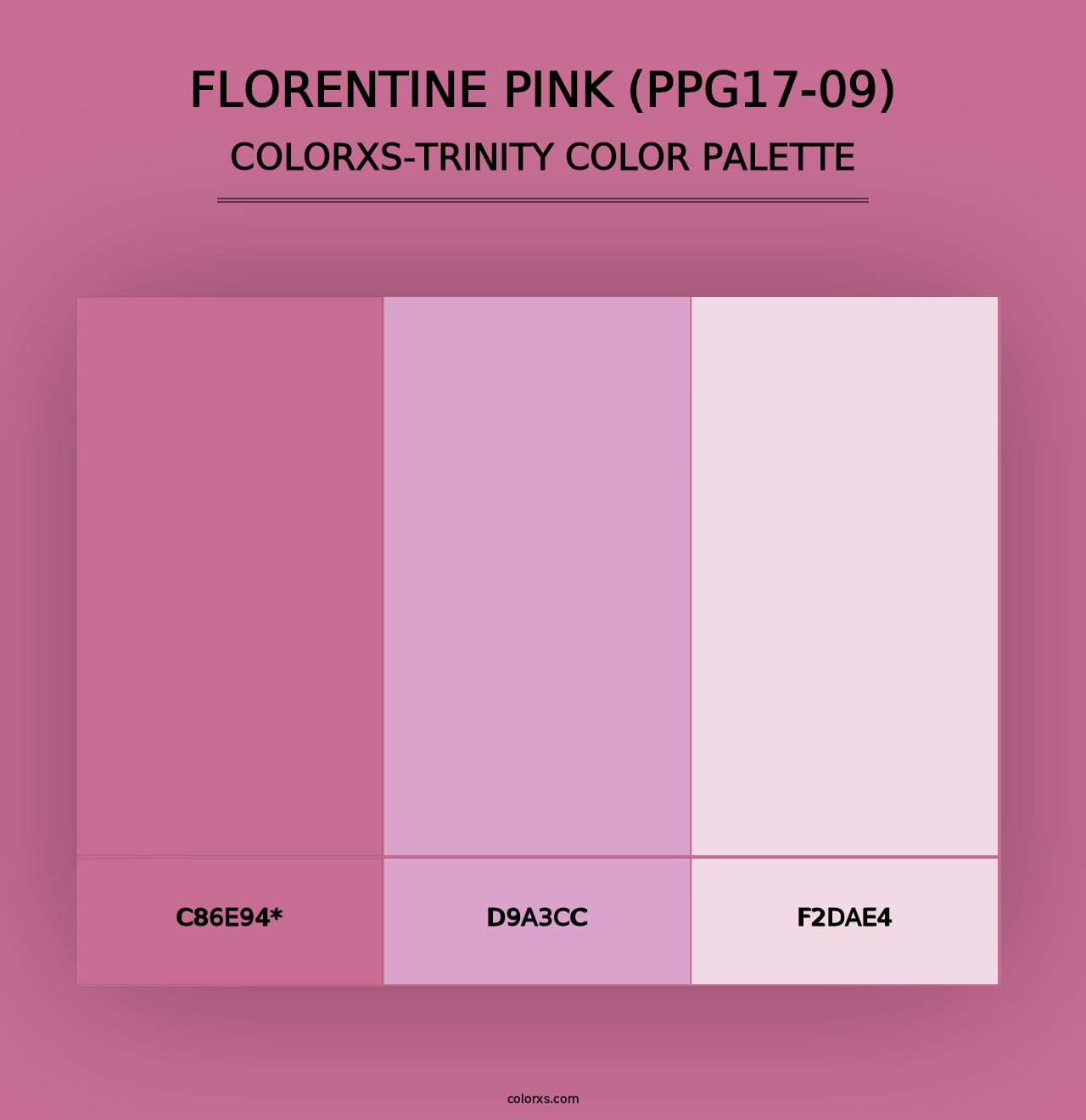 Florentine Pink (PPG17-09) - Colorxs Trinity Palette