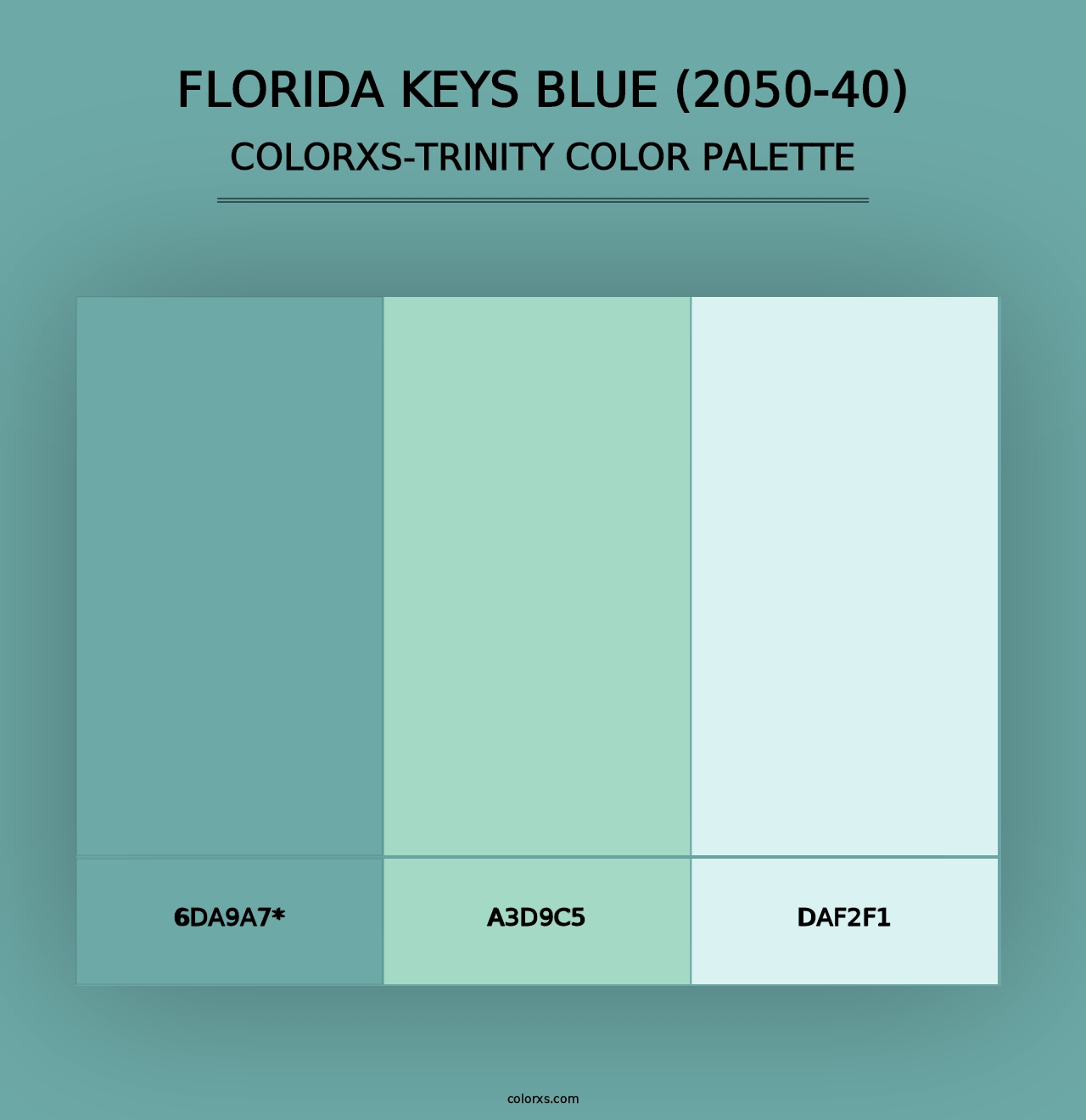 Florida Keys Blue (2050-40) - Colorxs Trinity Palette