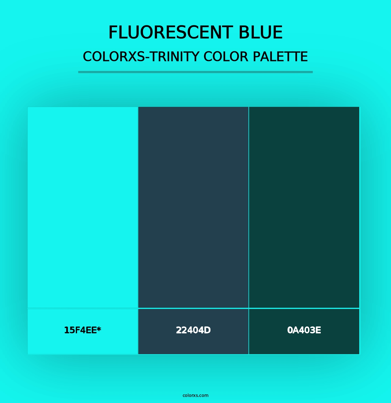 Fluorescent Blue - Colorxs Trinity Palette