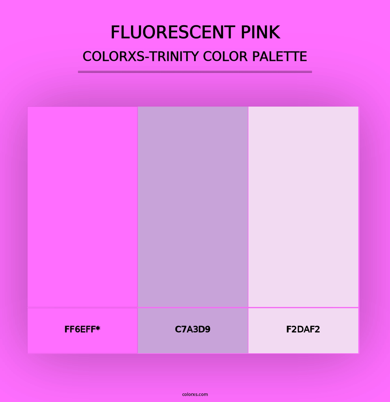 Fluorescent Pink - Colorxs Trinity Palette