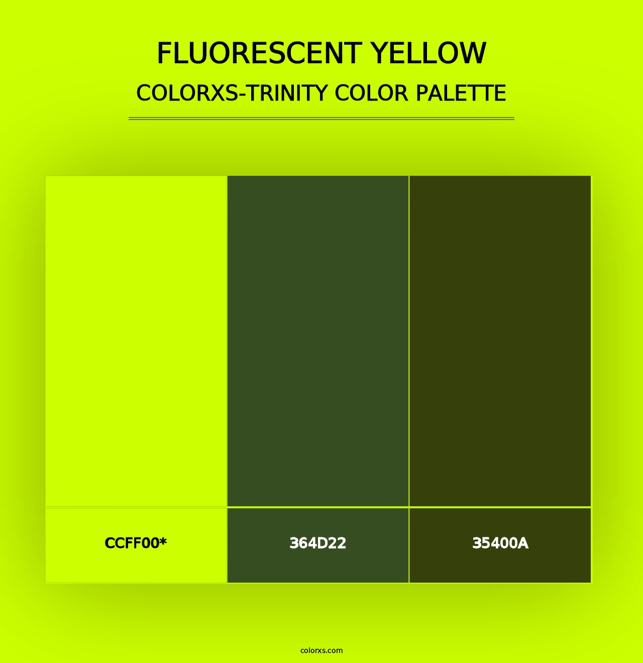 Fluorescent Yellow - Colorxs Trinity Palette