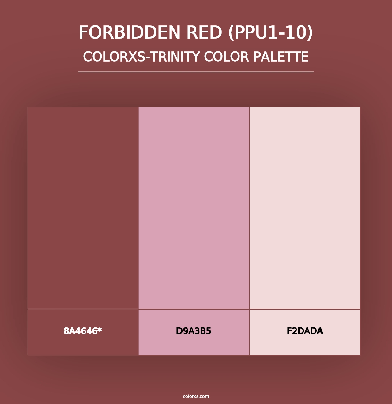 Forbidden Red (PPU1-10) - Colorxs Trinity Palette