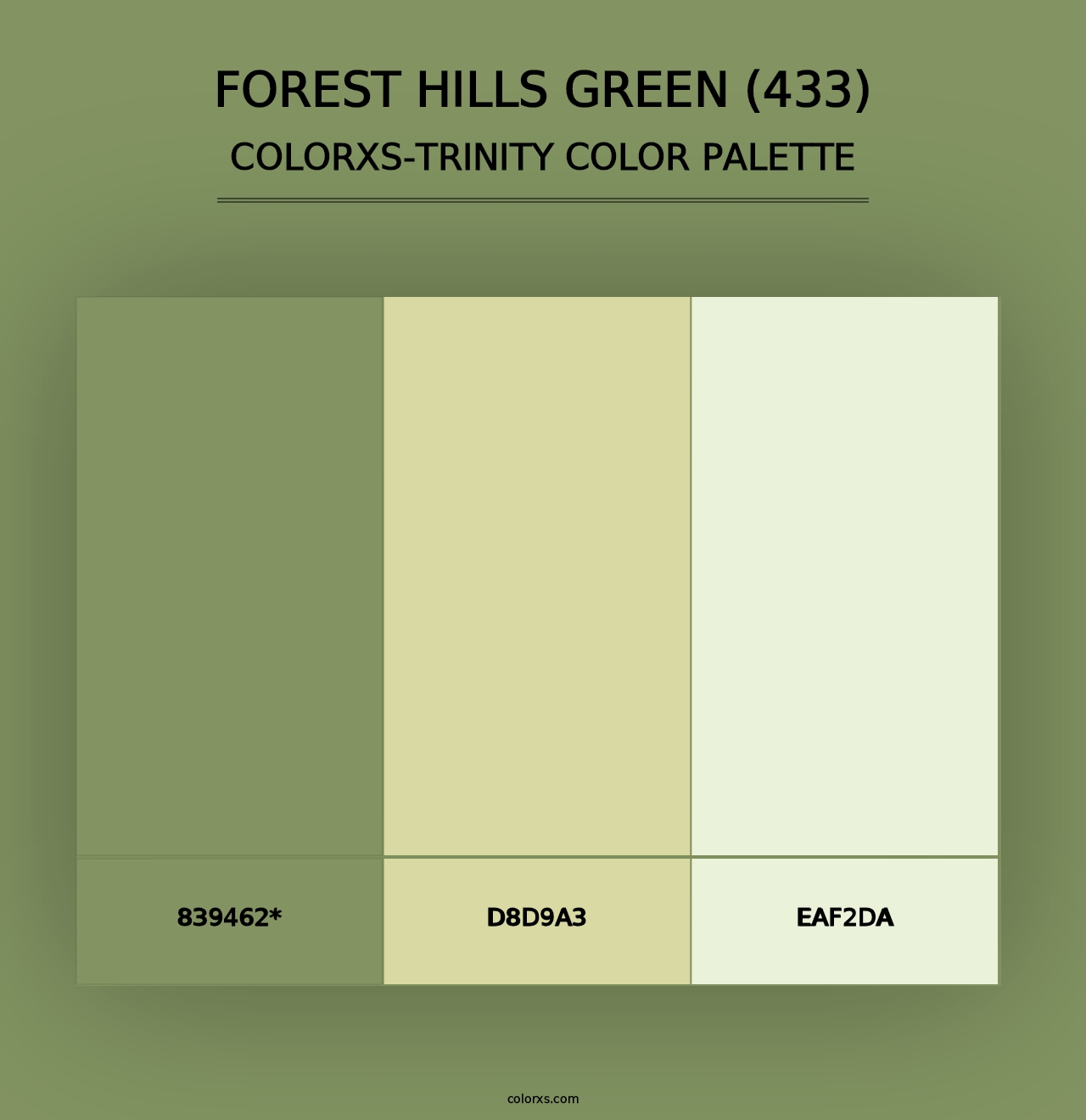 Forest Hills Green (433) - Colorxs Trinity Palette