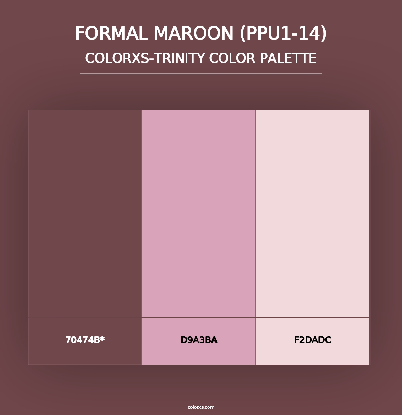 Formal Maroon (PPU1-14) - Colorxs Trinity Palette