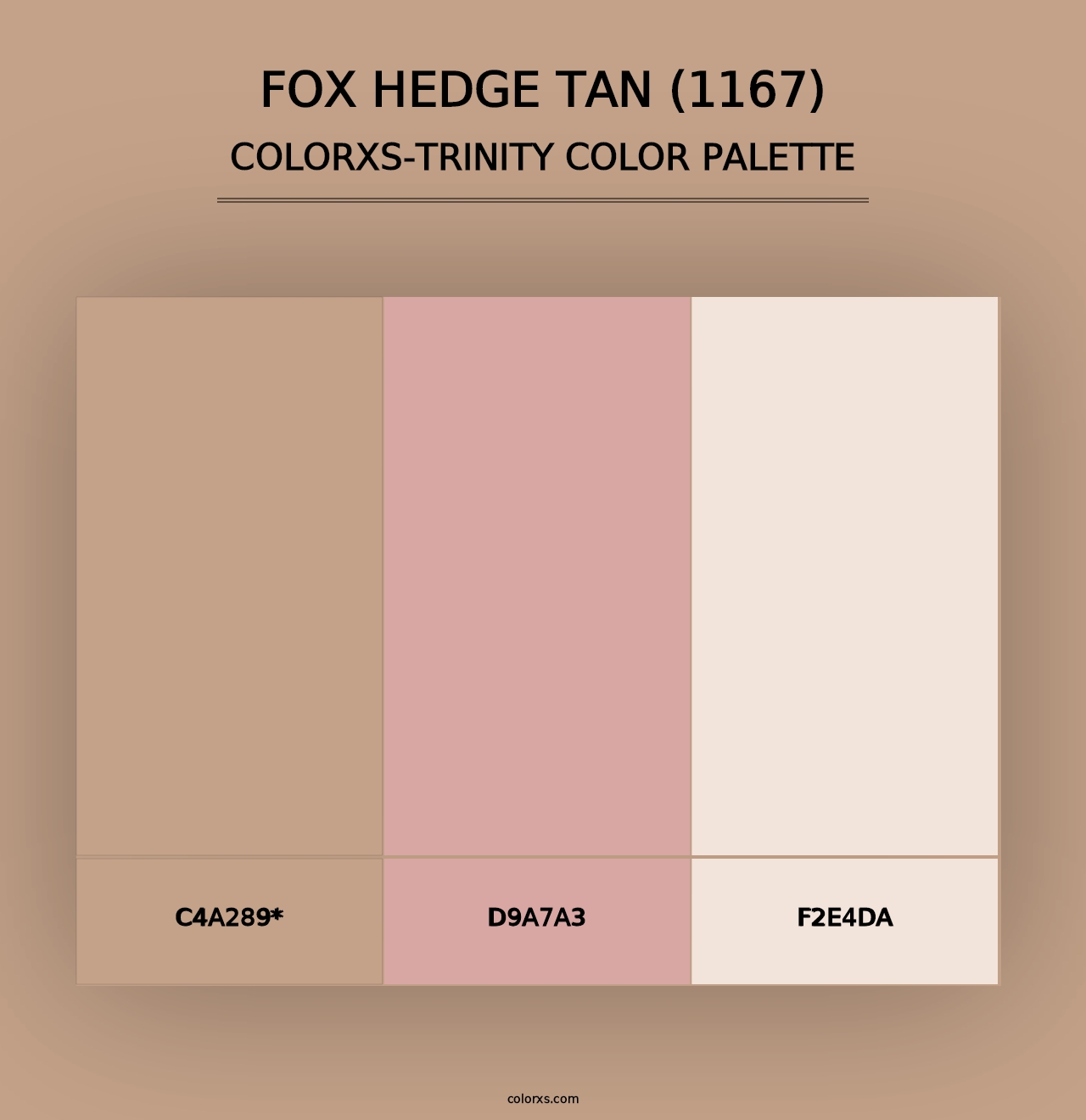 Fox Hedge Tan (1167) - Colorxs Trinity Palette